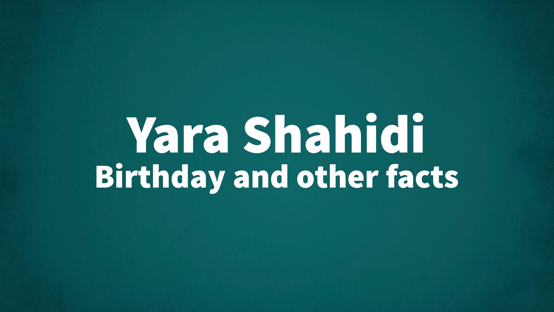 title image for Yara Shahidi birthday