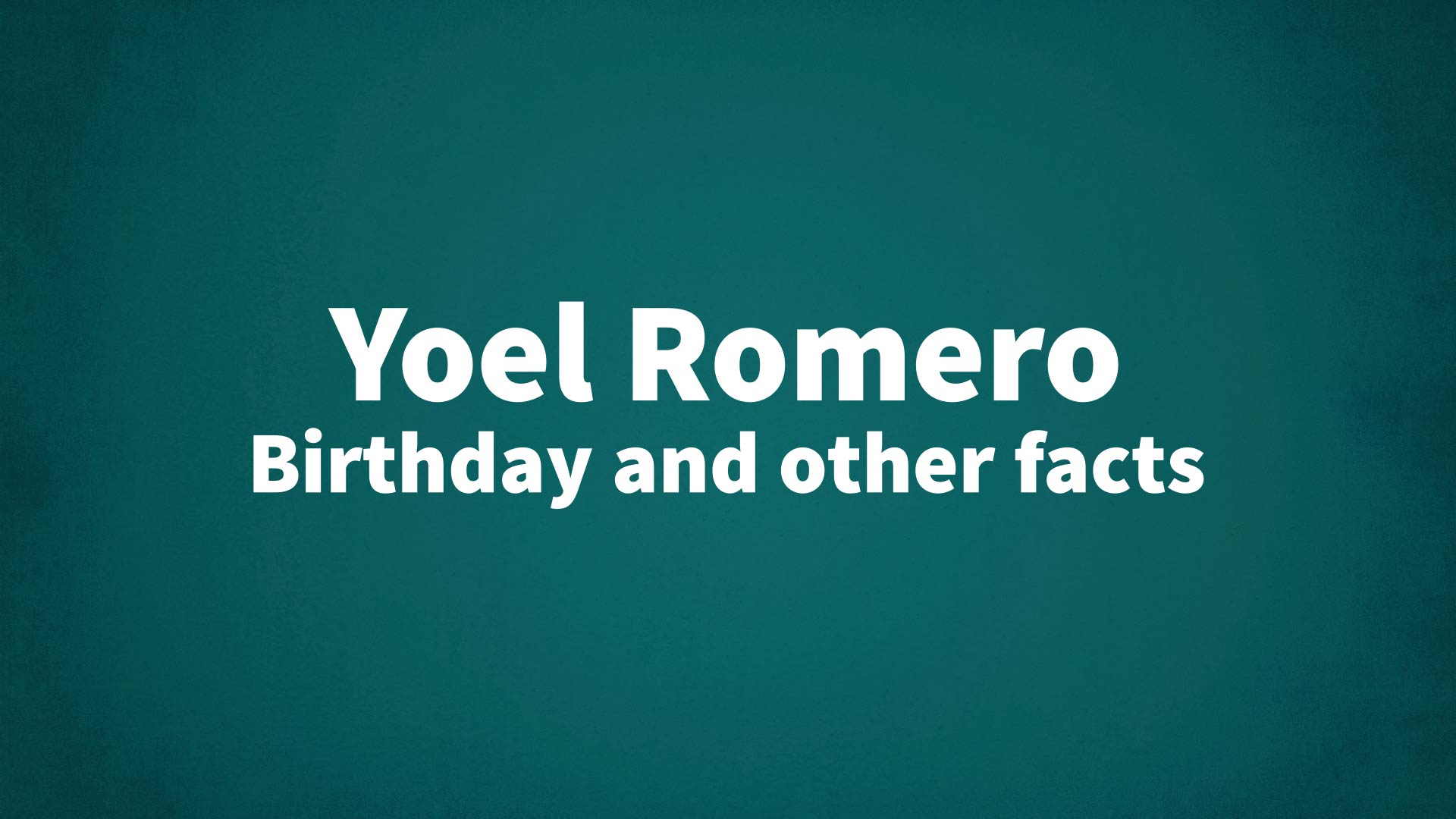 title image for Yoel Romero birthday