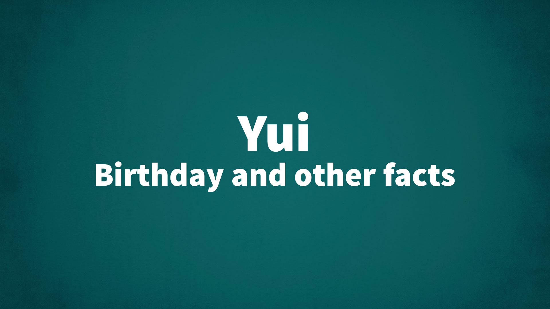title image for Yui Sakuma birthday