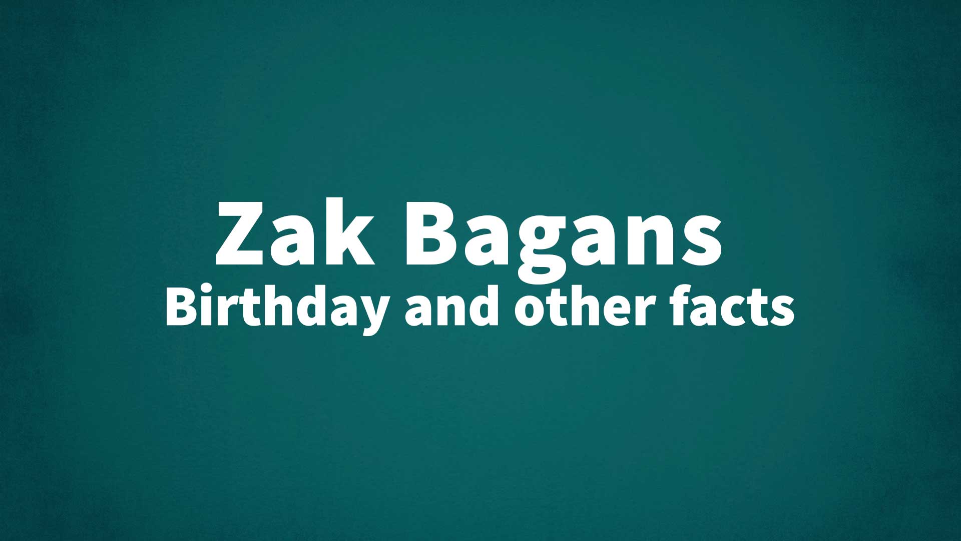 title image for Zak Bagans birthday