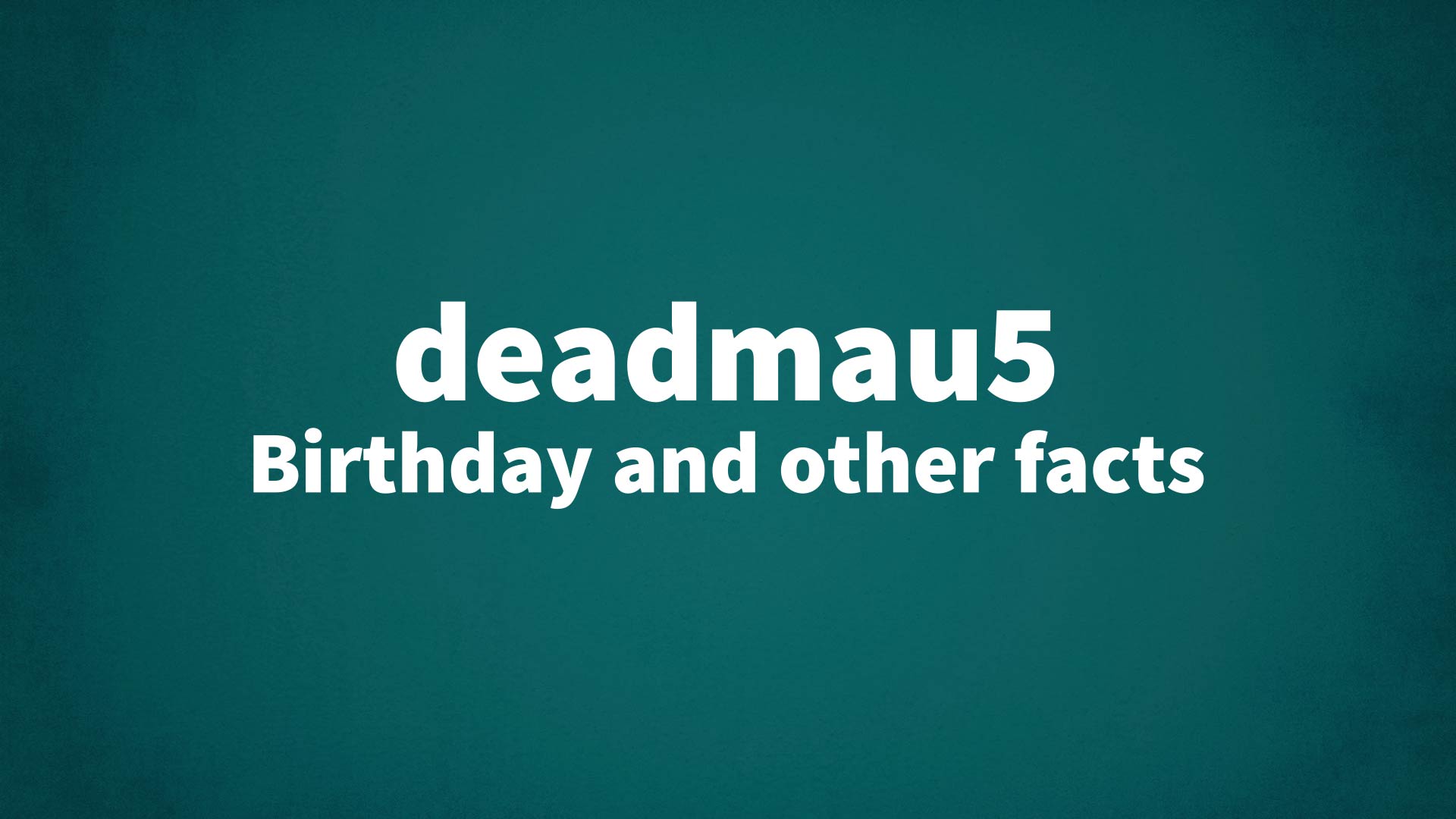 title image for deadmau5 birthday