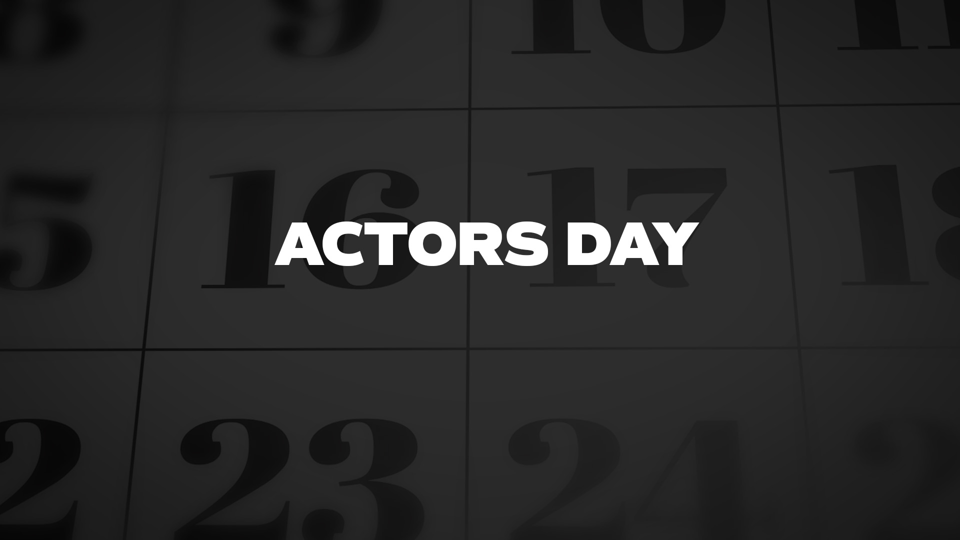 Title image for Actors' Day