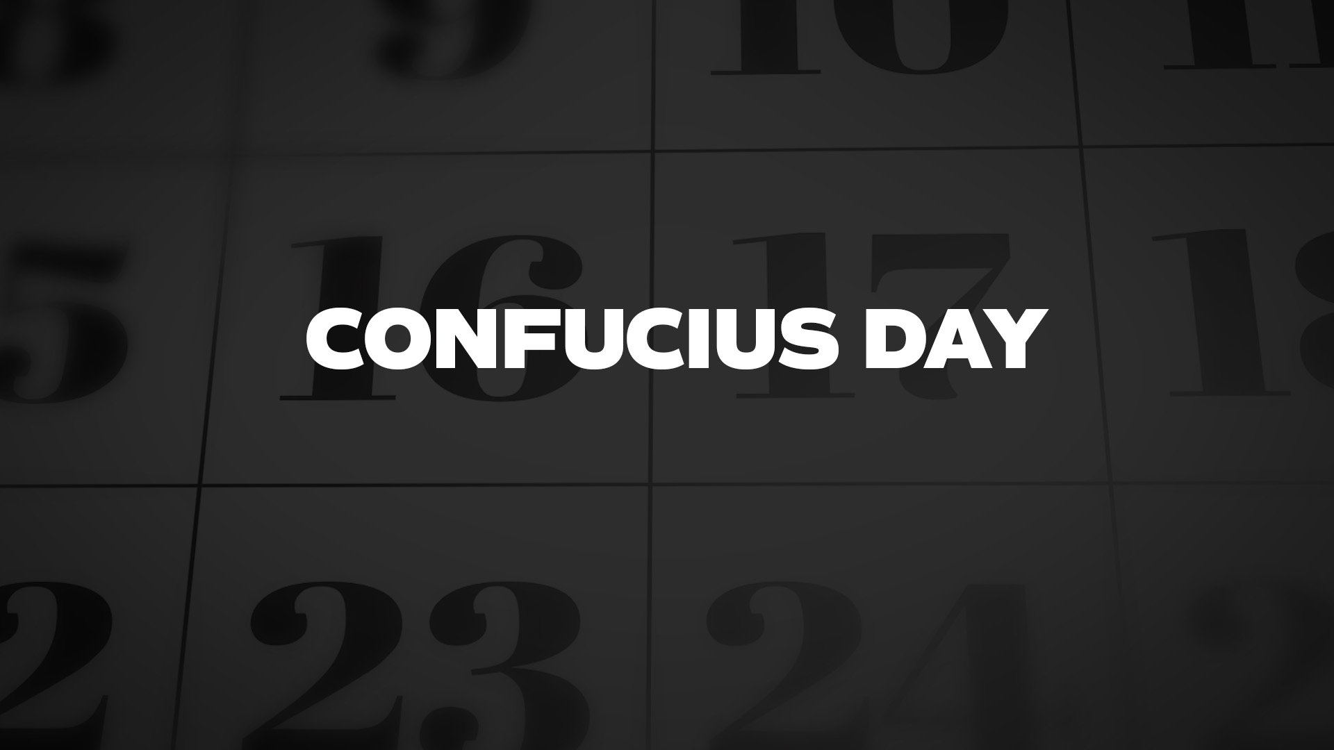Title image for Confucius Day