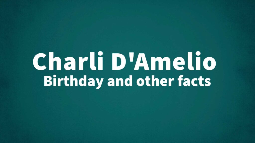 title image for Charli D'Amelio birthday