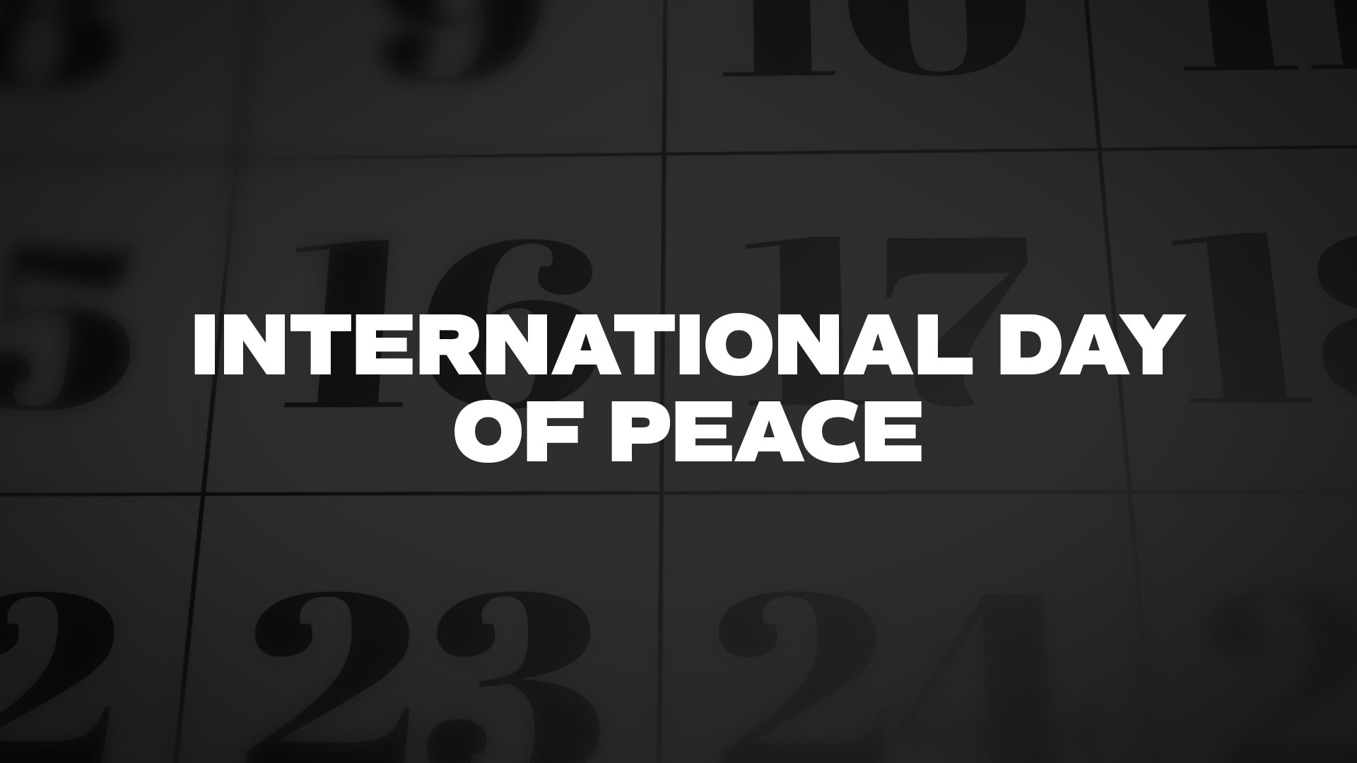 Title image for International Day Of Peace