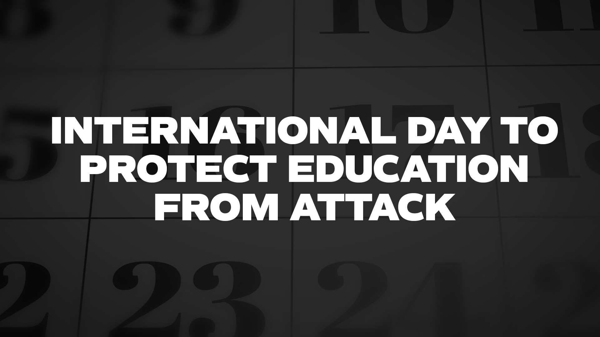 Title image for International Day To Protect Education From Attack
