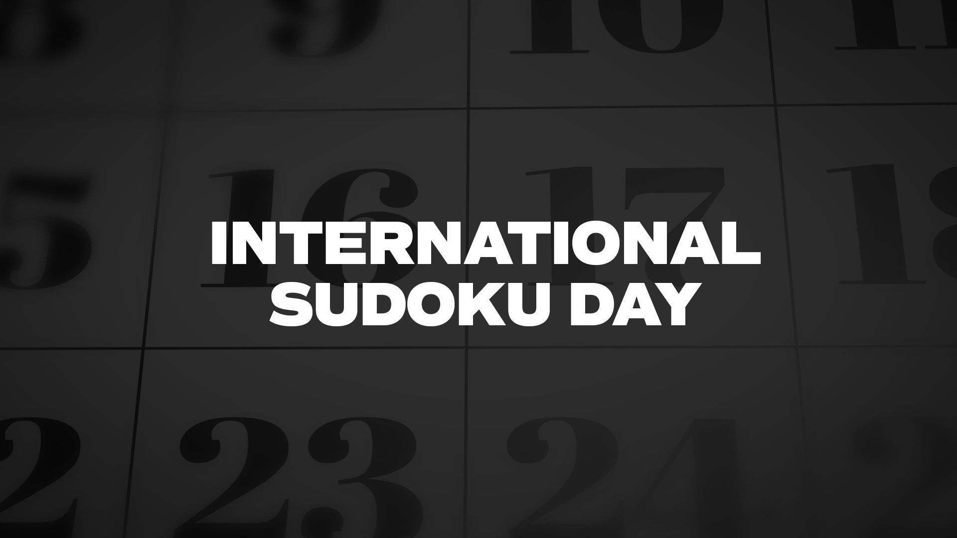 Title image for International Sudoku Day