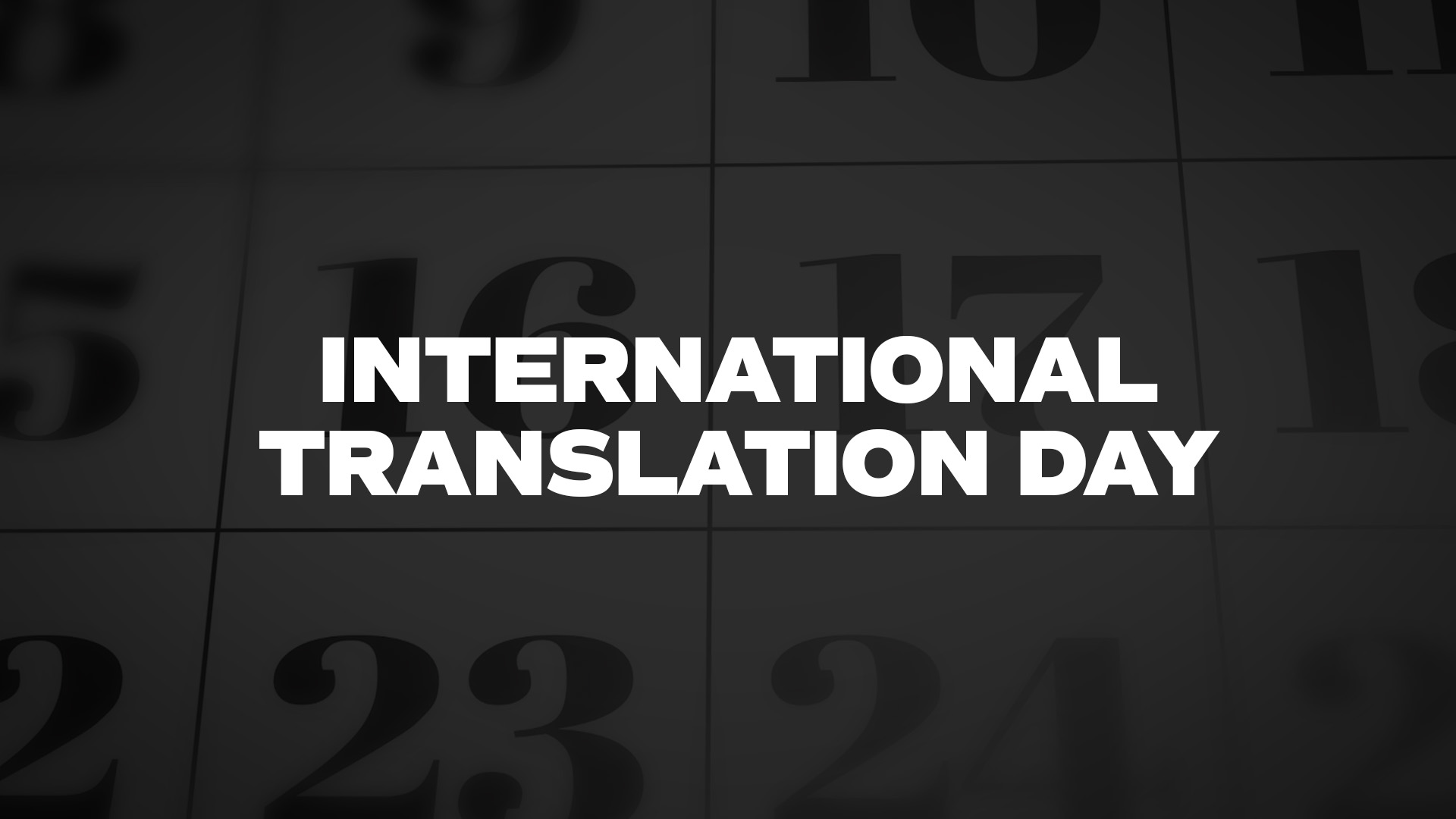 Title image for International Translation Day