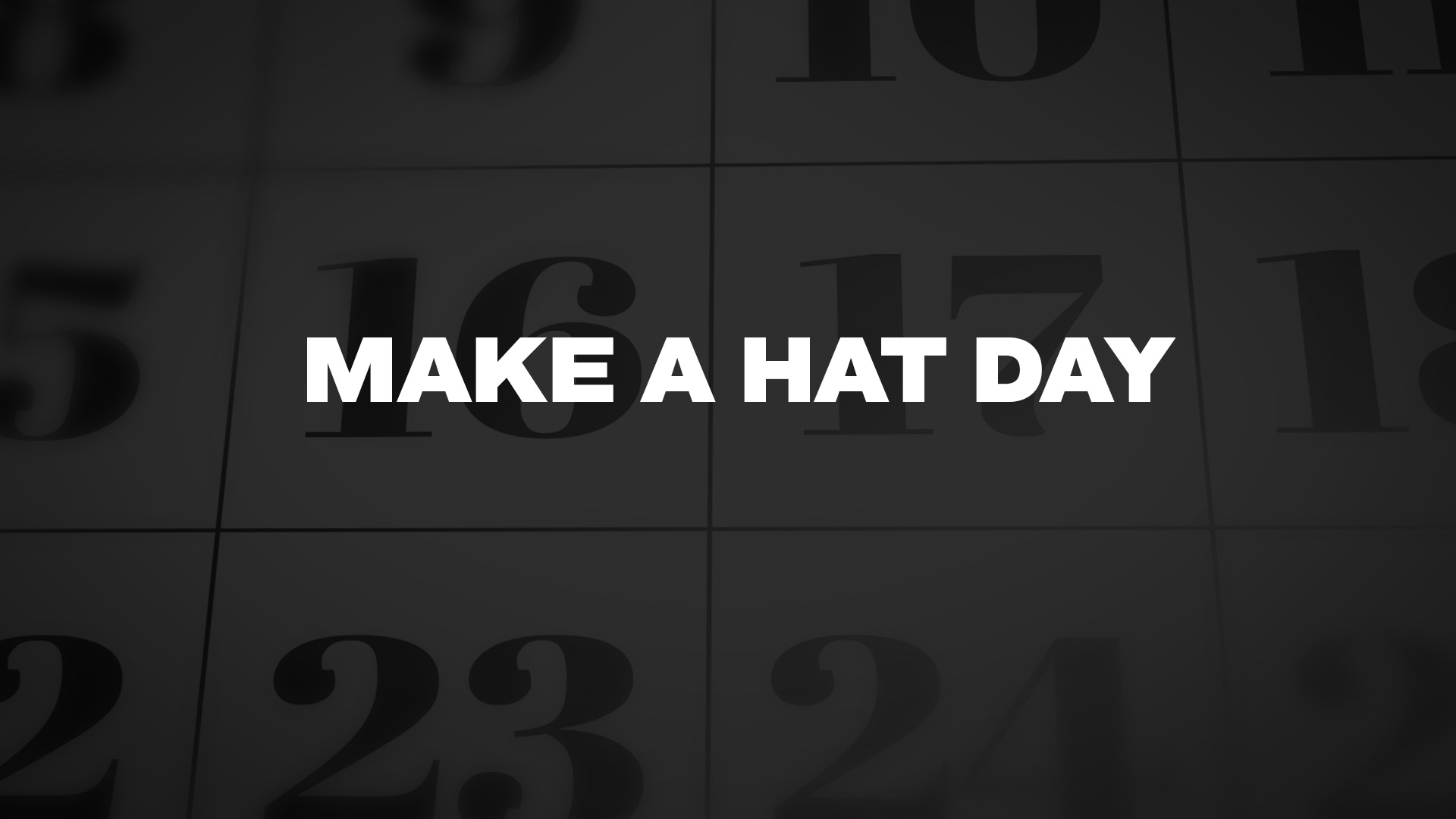 Title image for Make A Hat Day