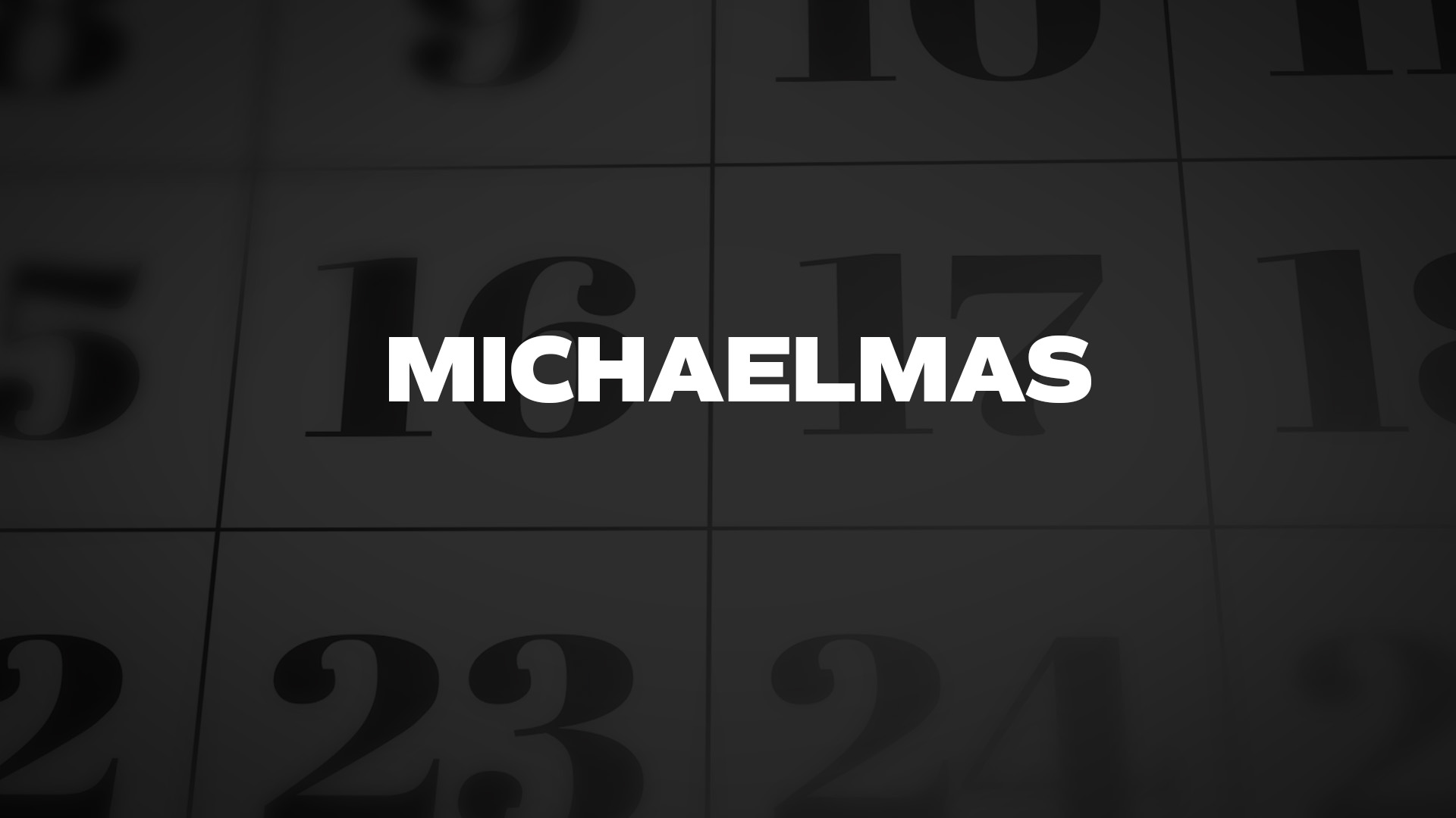 Title image for Michaelmas