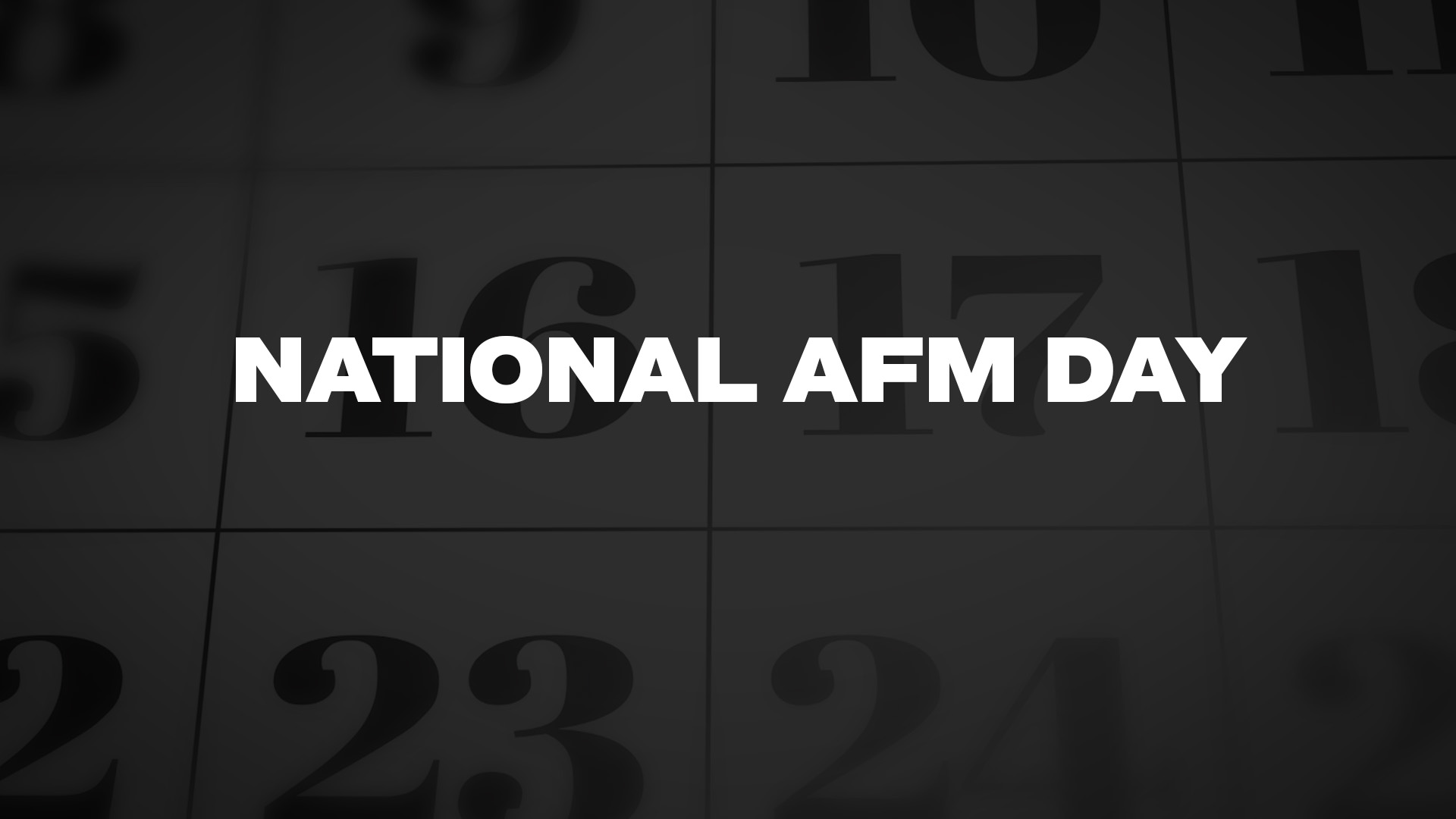 Title image for National Afm Day