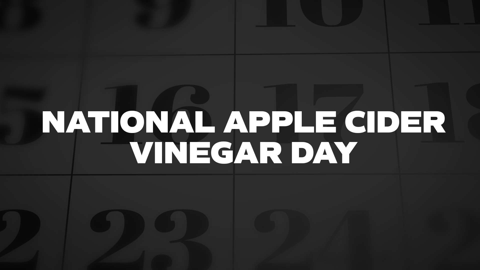 Title image for National Apple Cider Vinegar Day