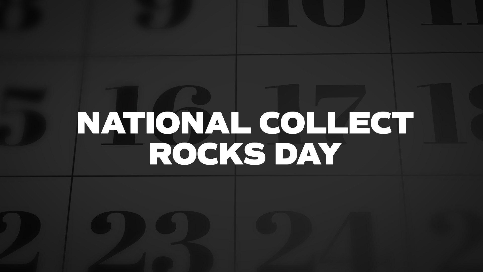 Title image for National Collect Rocks Day