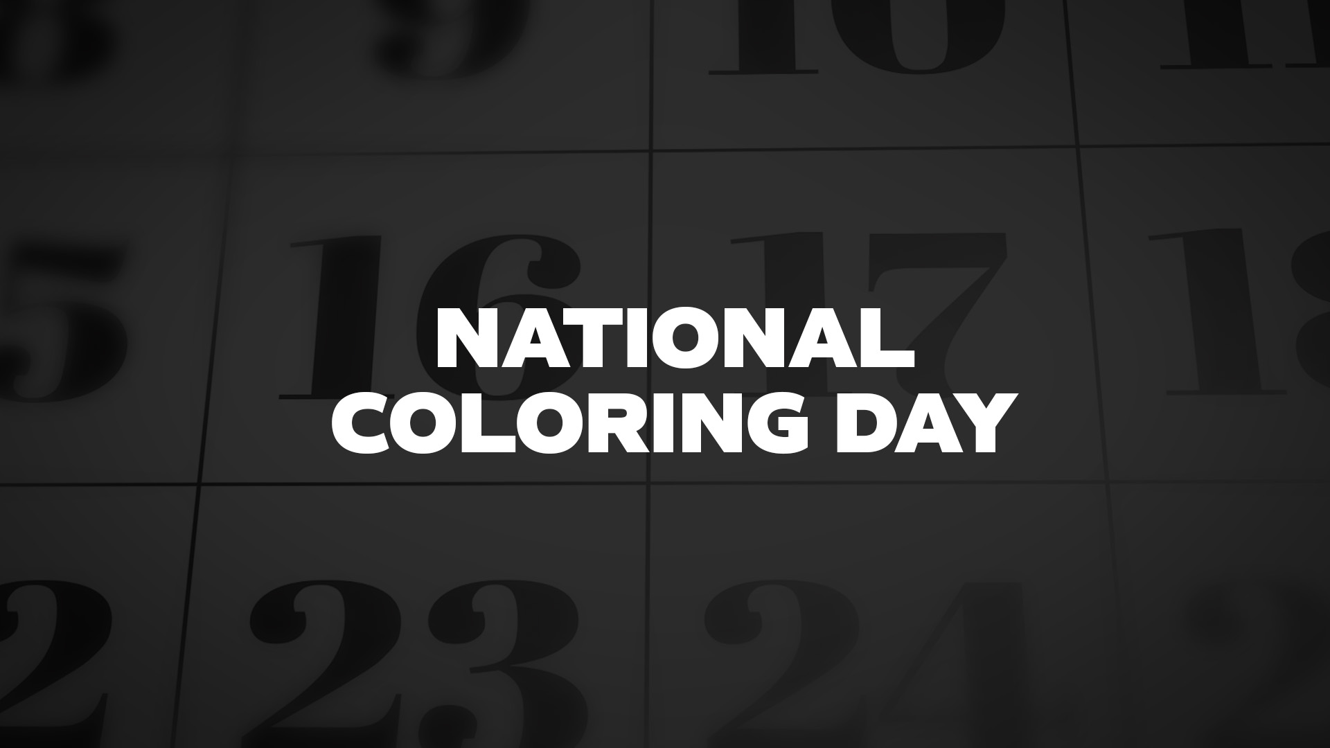 Title image for National Coloring Day