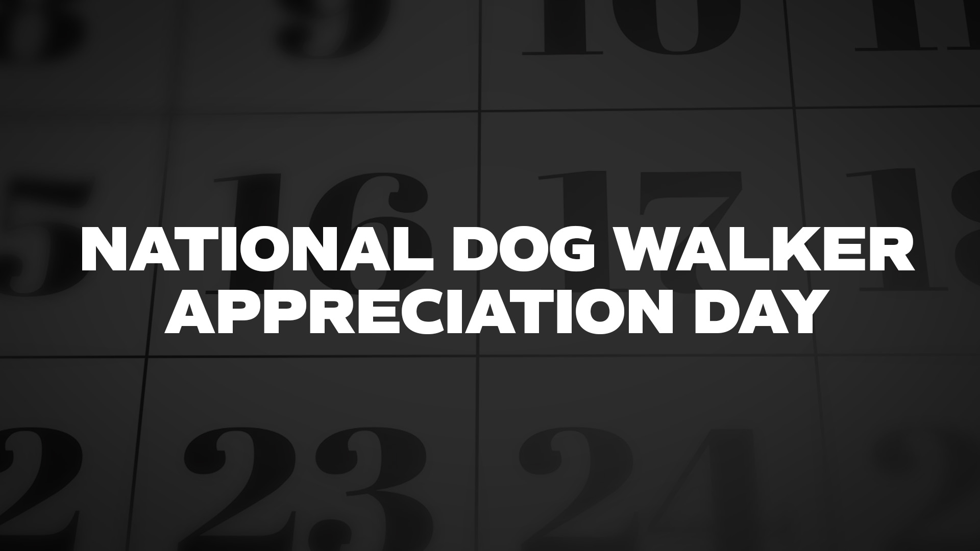 Title image for National Dog Walker Appreciation Day