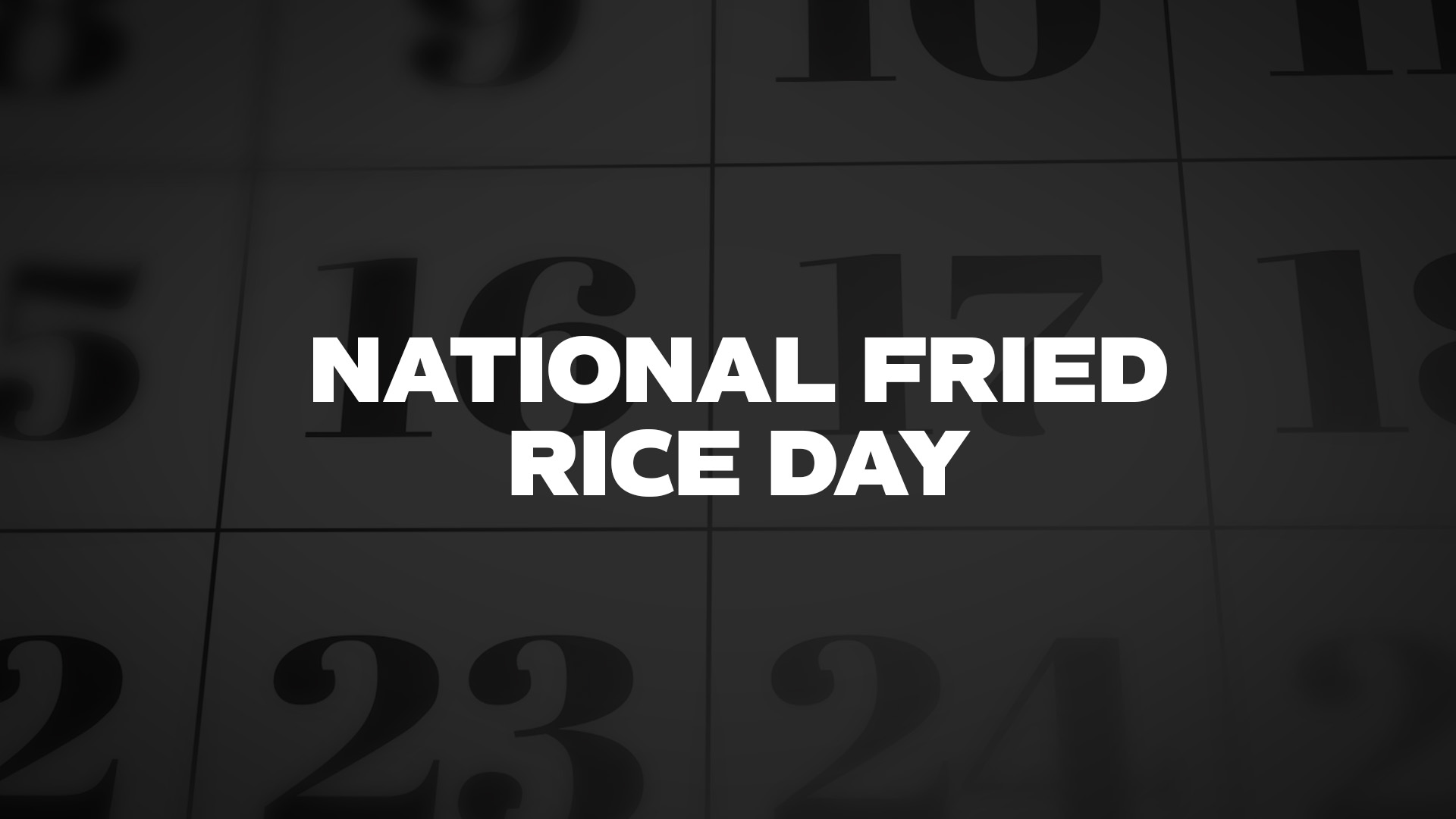 Title image for National Fried Rice Day