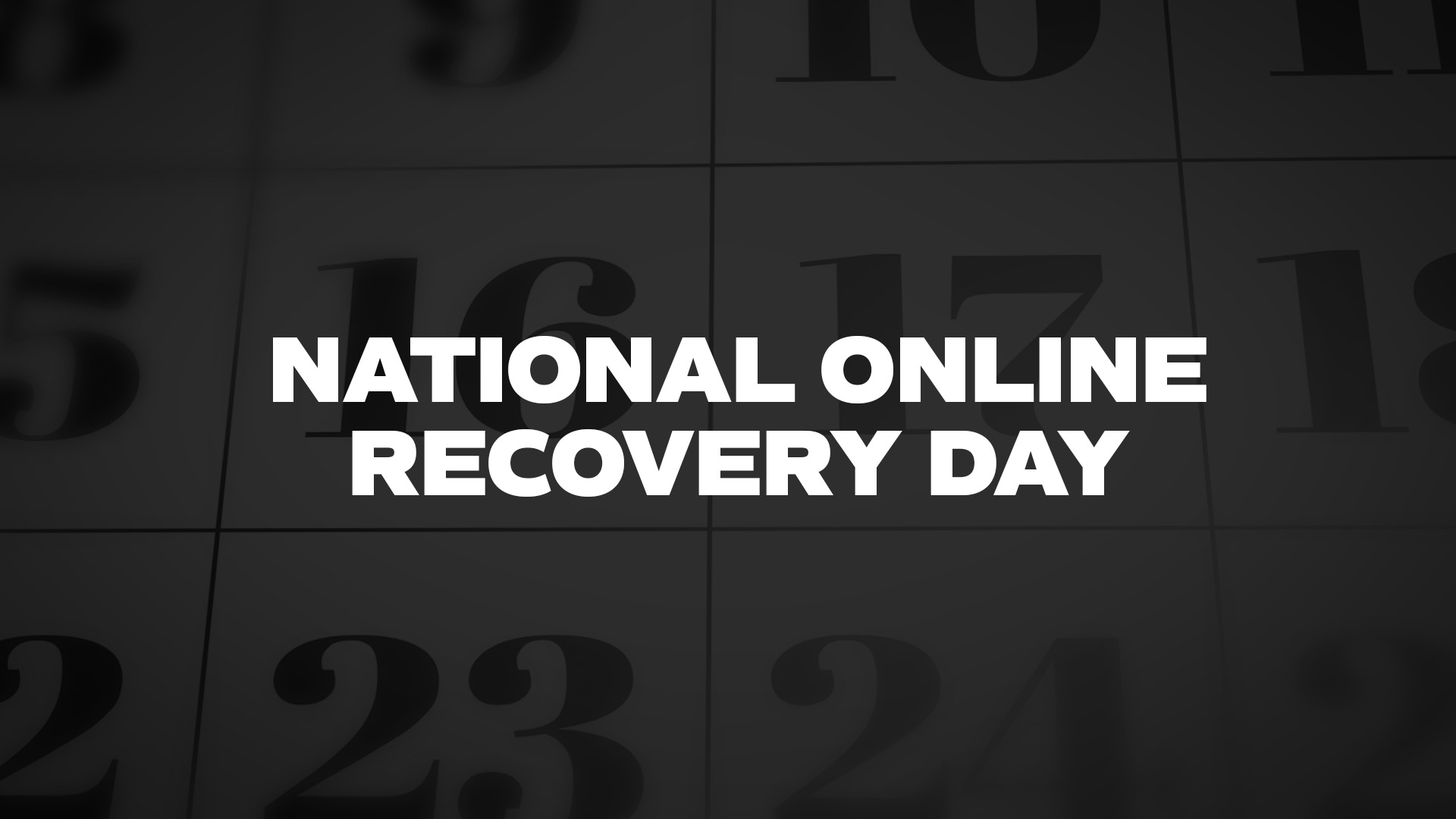 Title image for National Online Recovery Day