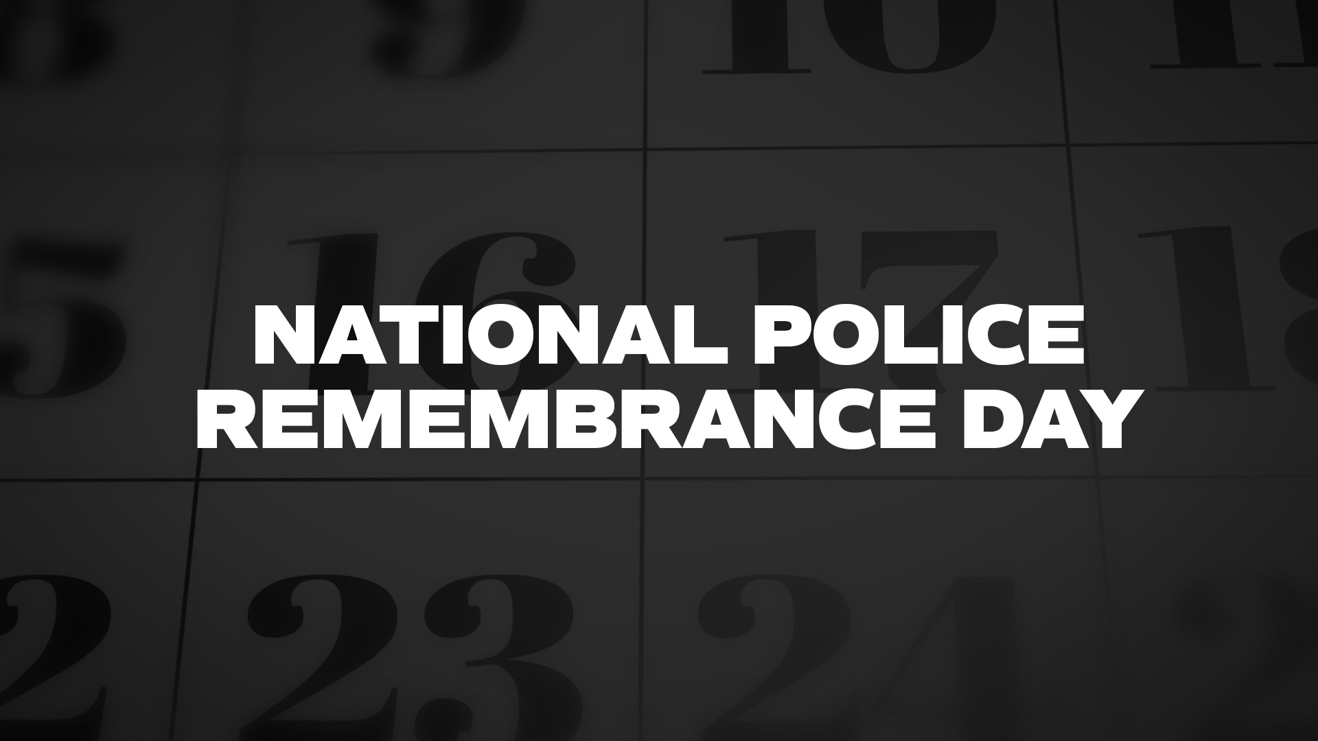 Title image for National Police Remembrance Day