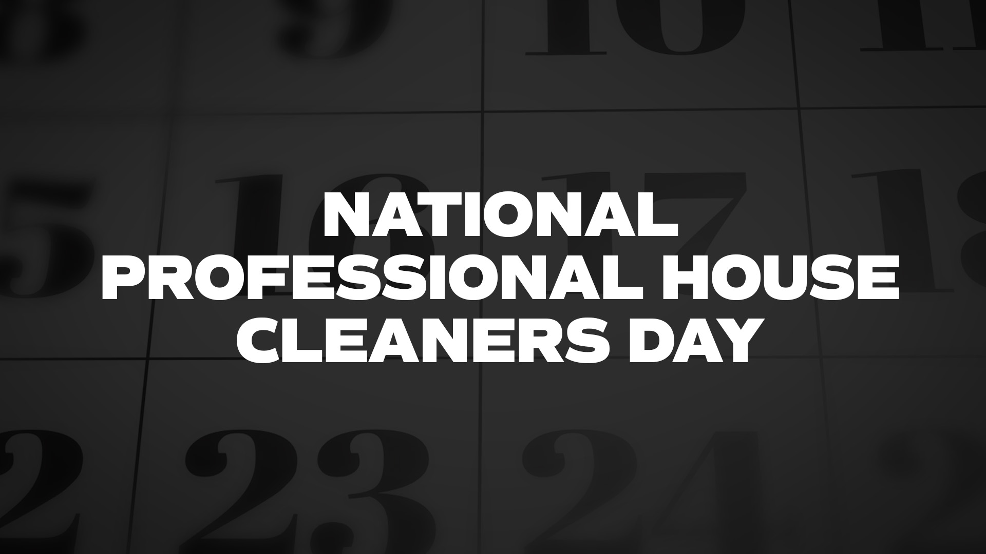 Title image for National Professional House Cleaners Day