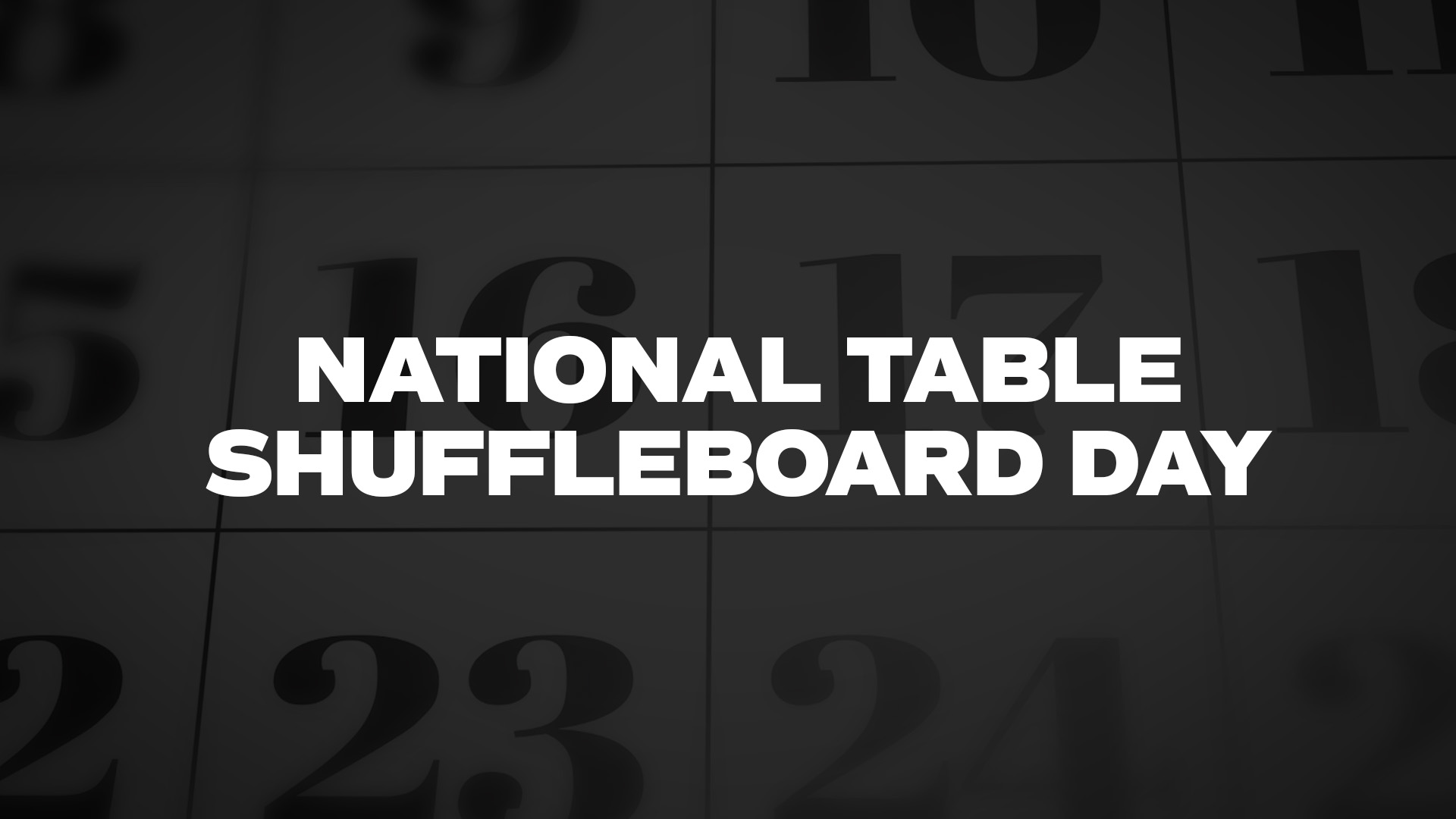 Title image for National Table Shuffleboard Day