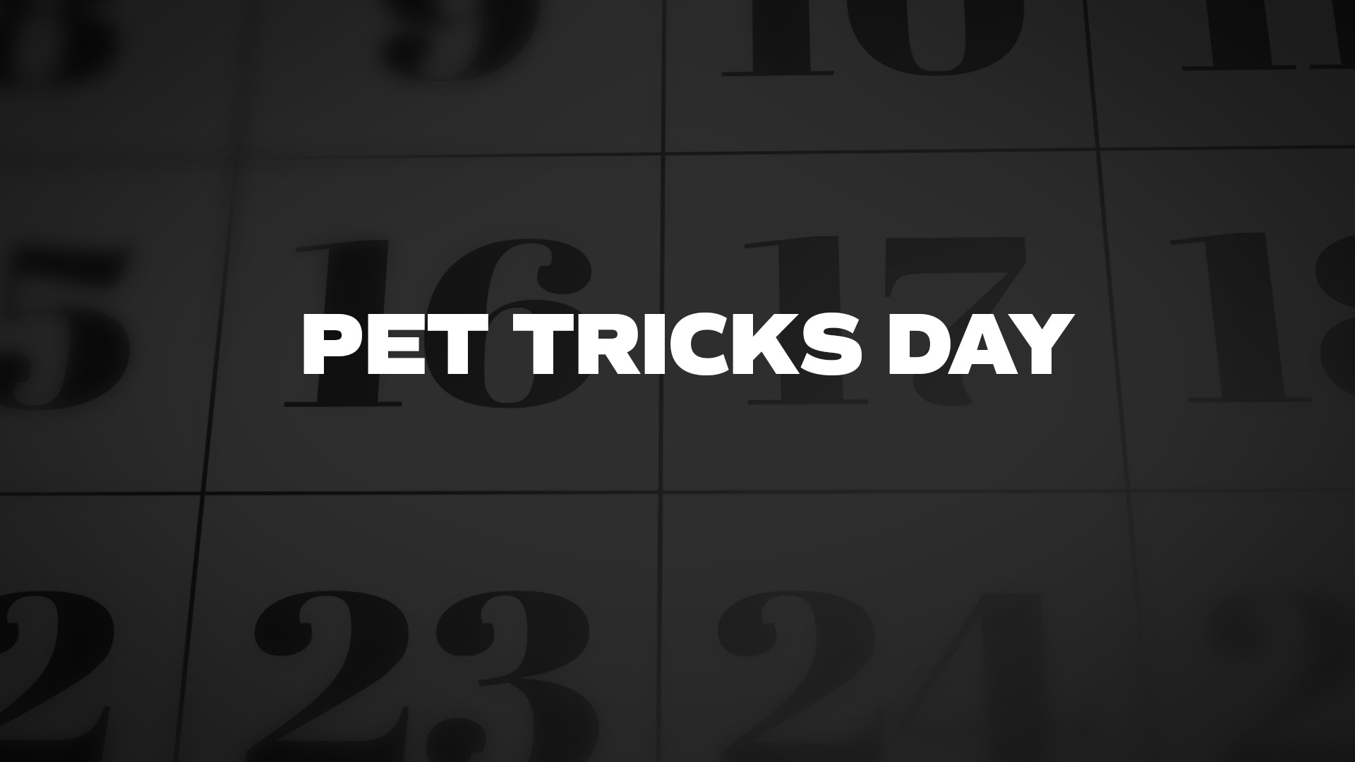 Title image for Pet Tricks Day