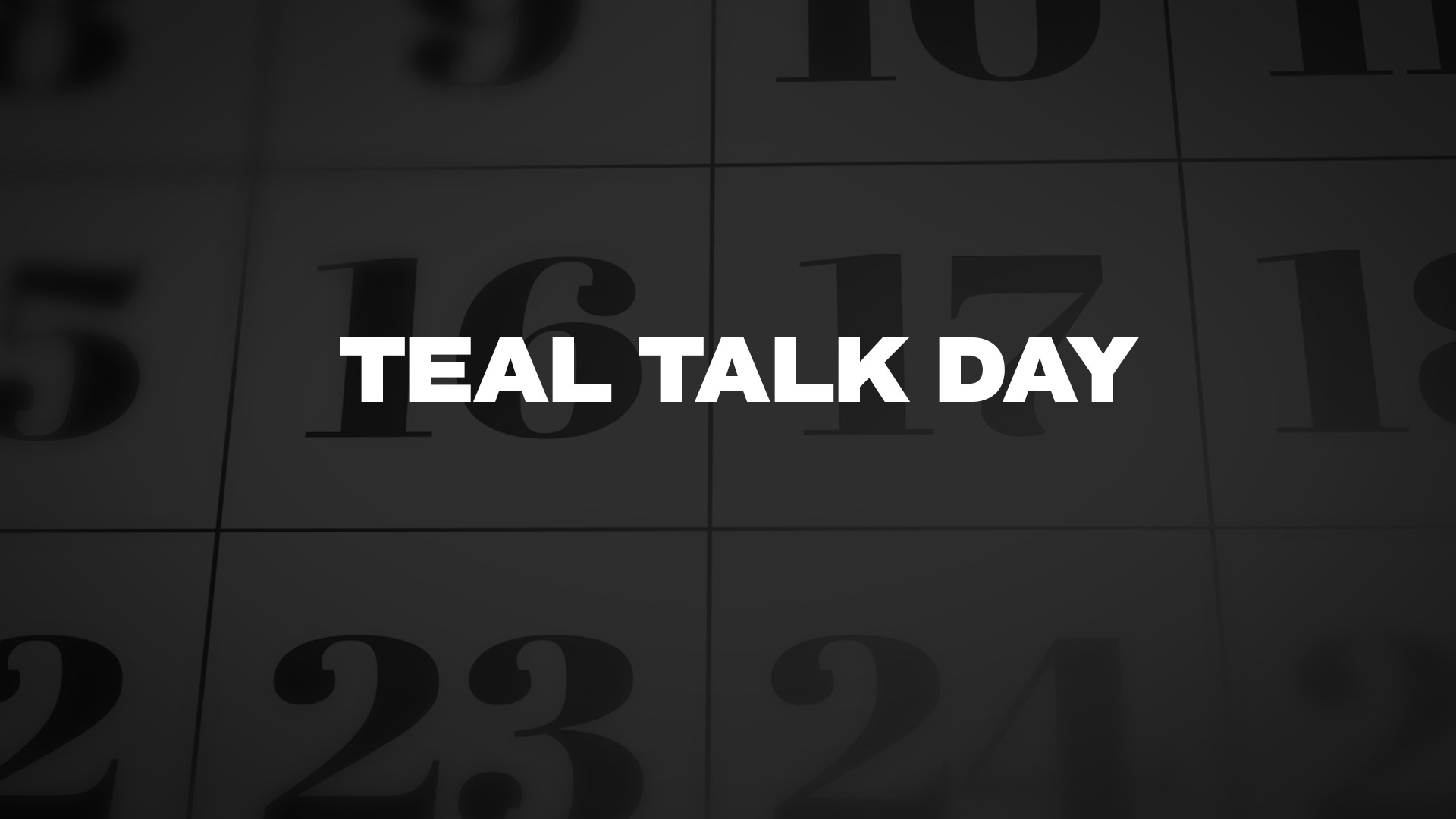 Title image for Teal Talk Day