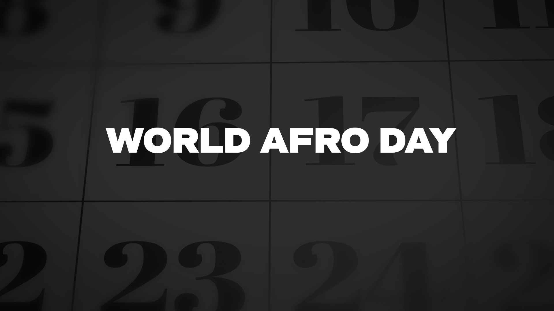 Title image for World Afro Day