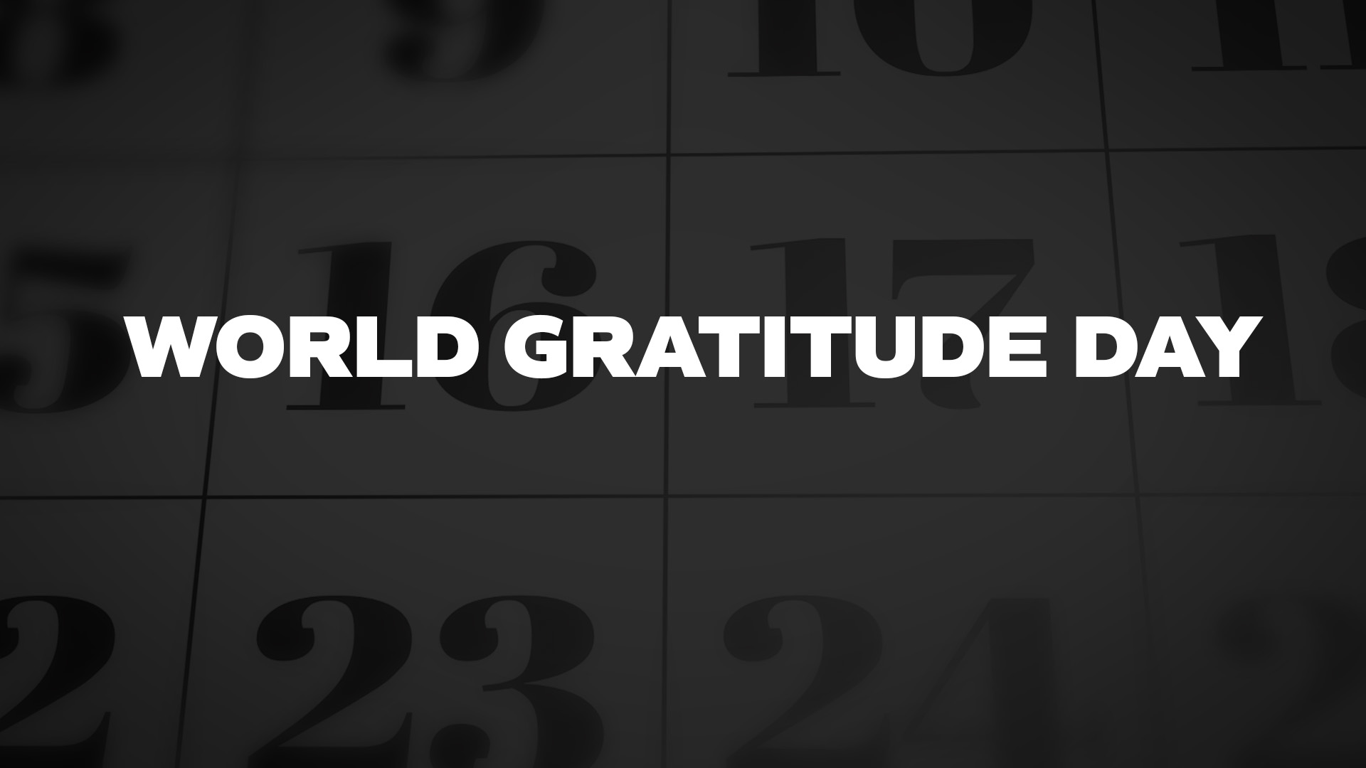 Title image for World Gratitude Day
