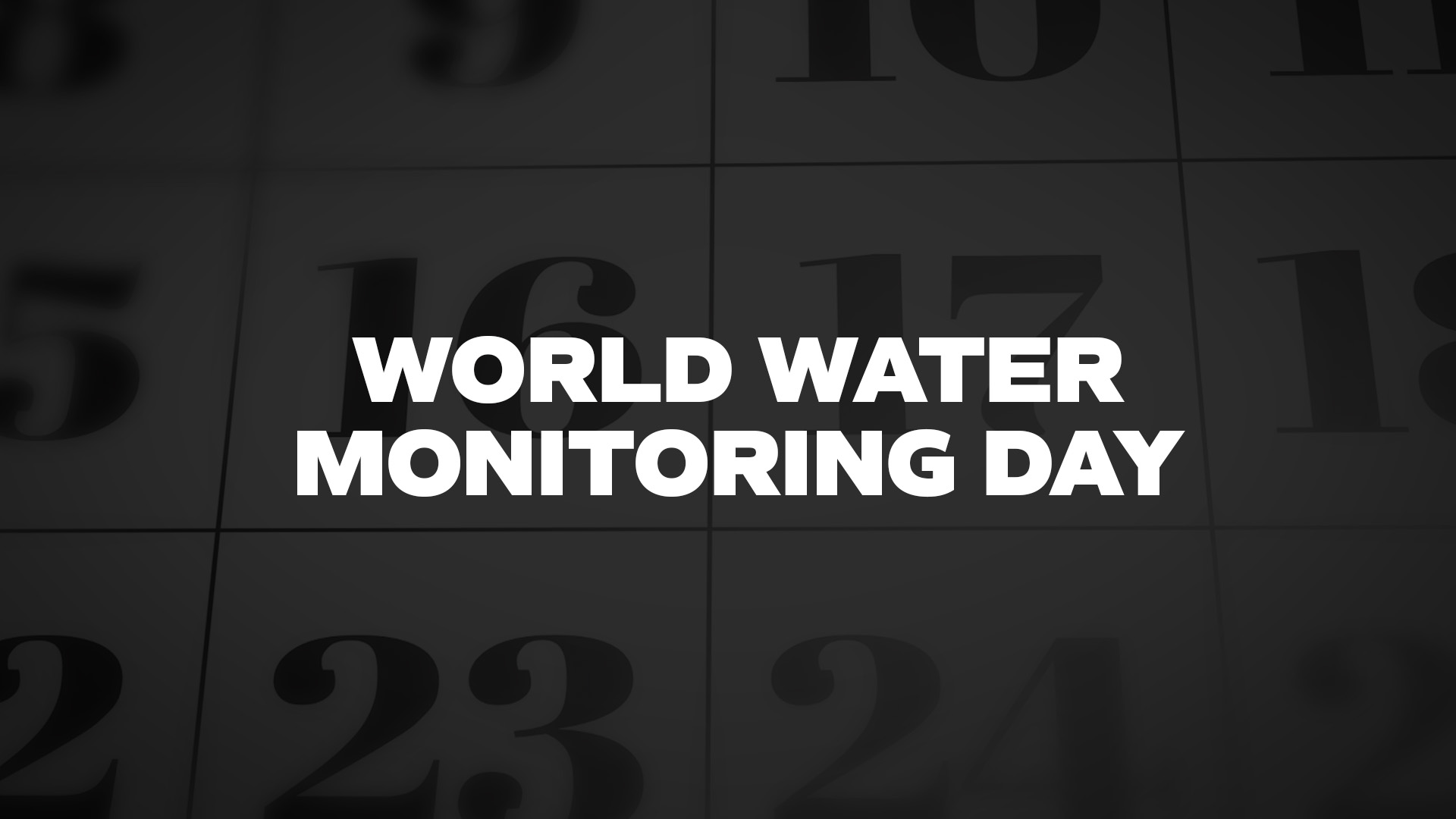Title image for World Water Monitoring Day