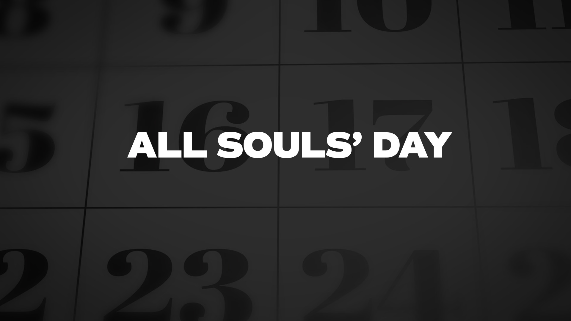 Title image for All Souls' Day