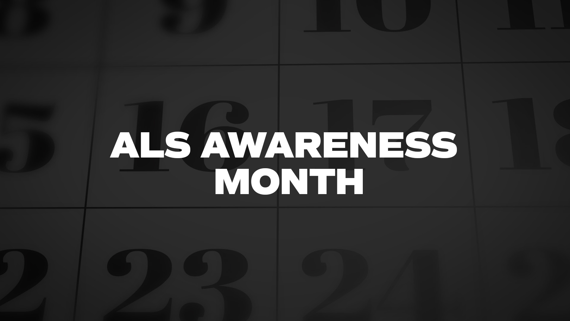 Title image for Als Awareness Month