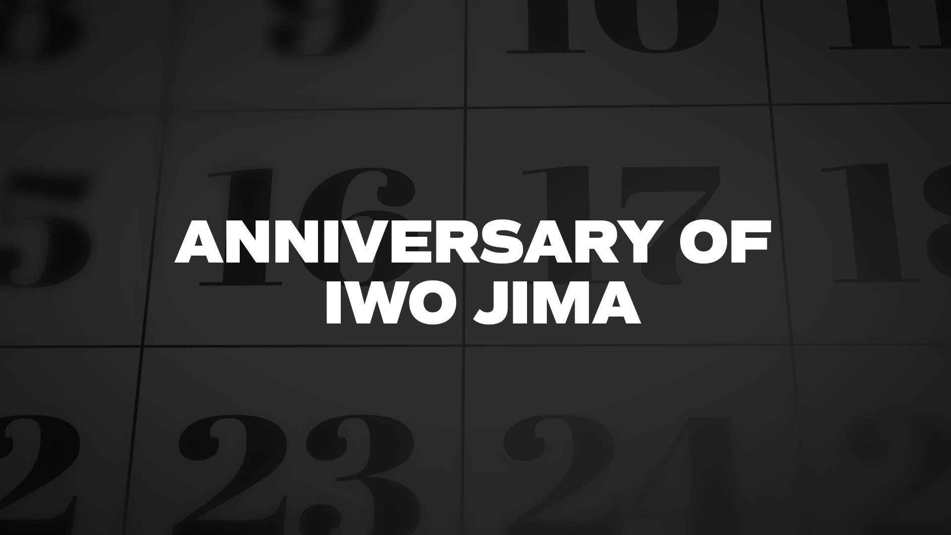 Title image for Anniversary Of Iwo Jima