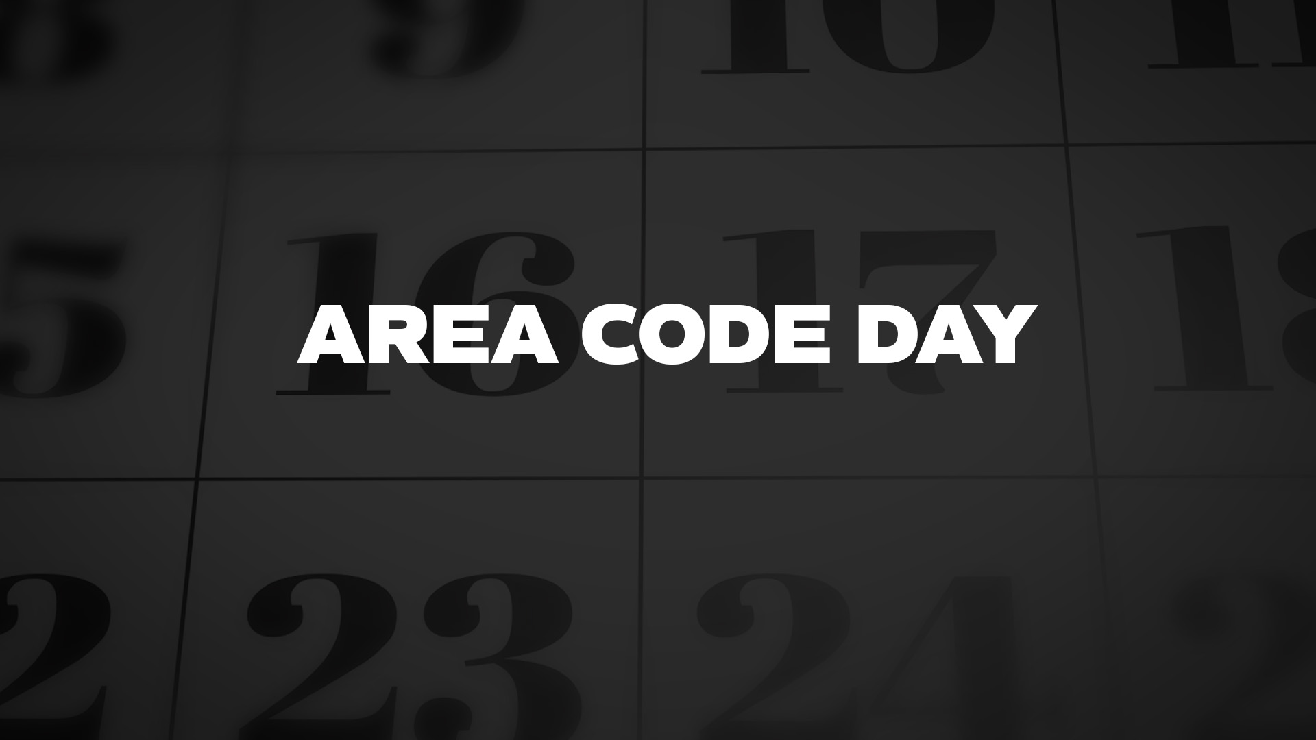 Title image for Area Code Day