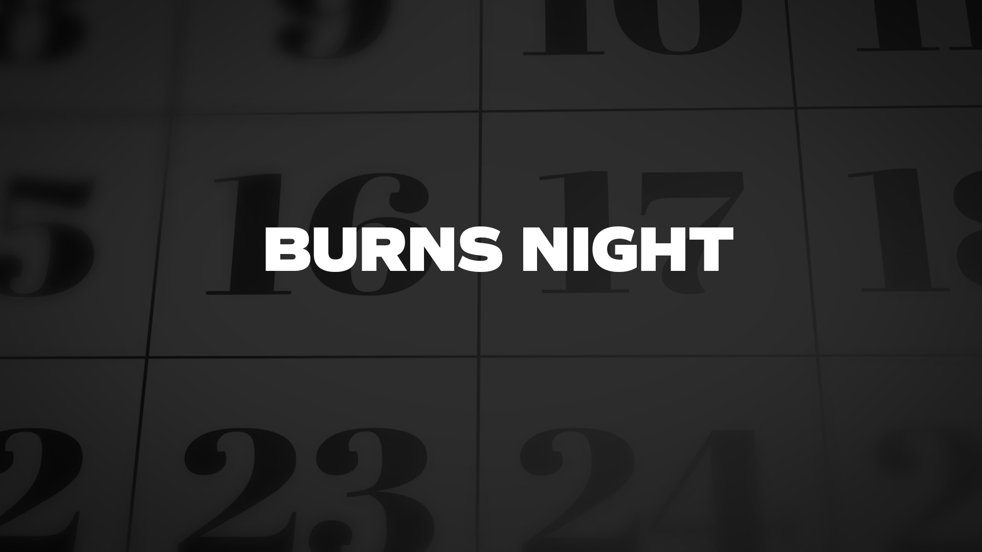 Title image for Burns Night