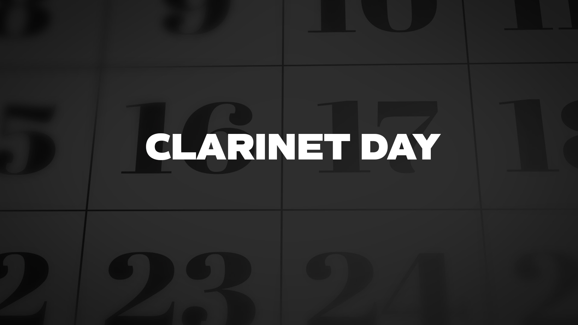Title image for Clarinet Day