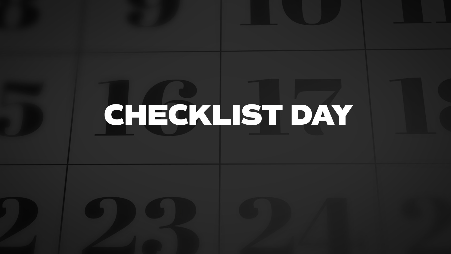 Title image for Checklist Day
