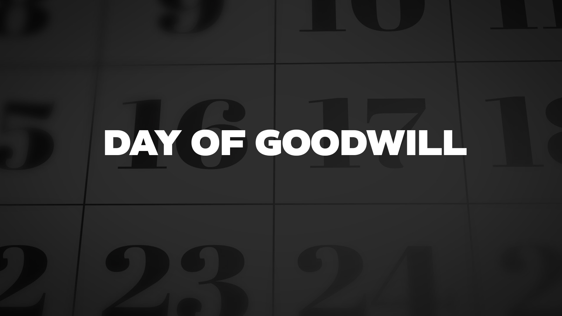 Title image for Day Of Goodwill