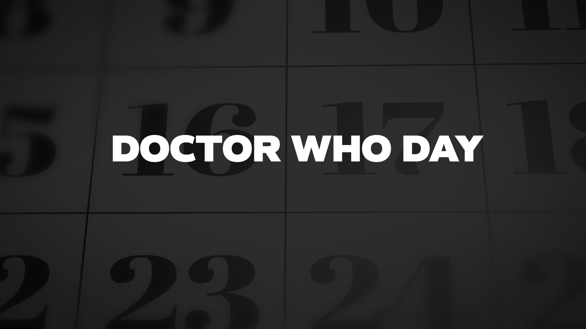 Title image for Doctor Who Day