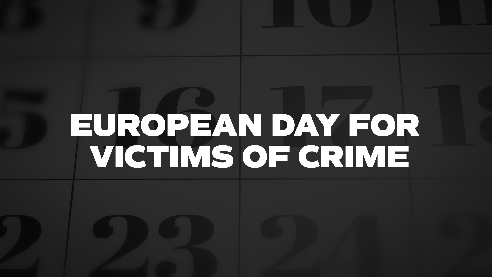 Title image for European Day For Victims Of Crime