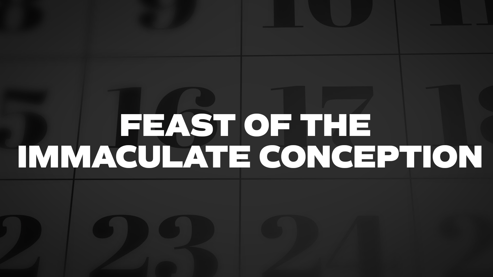 Title image for Feast Of The Immaculate Conception
