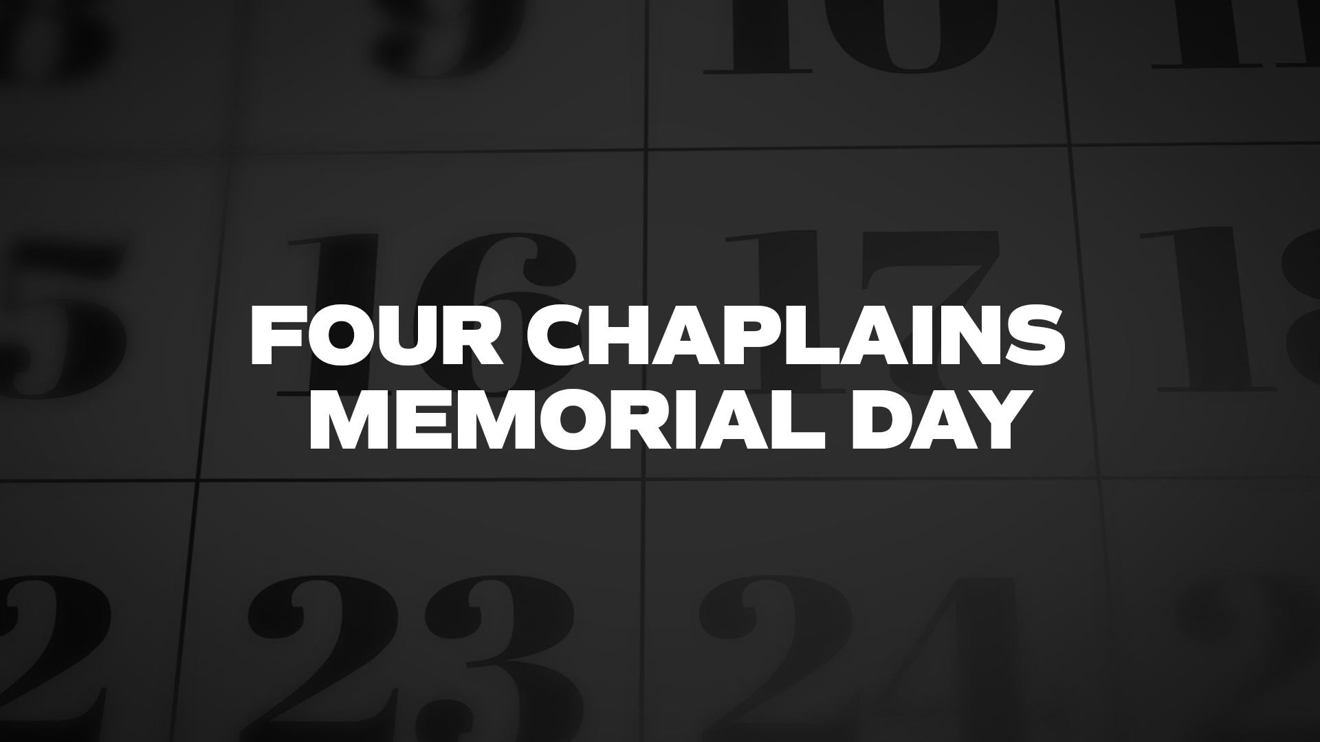 Title image for Four Chaplains Memorial Day