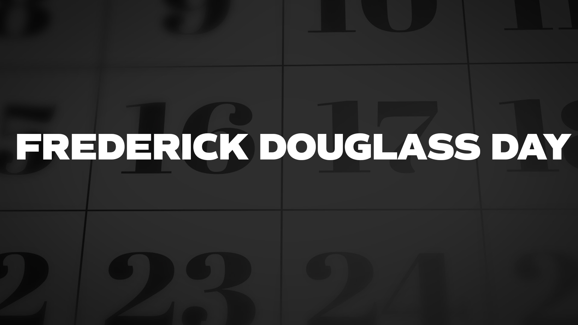 Title image for Frederick Douglass Day