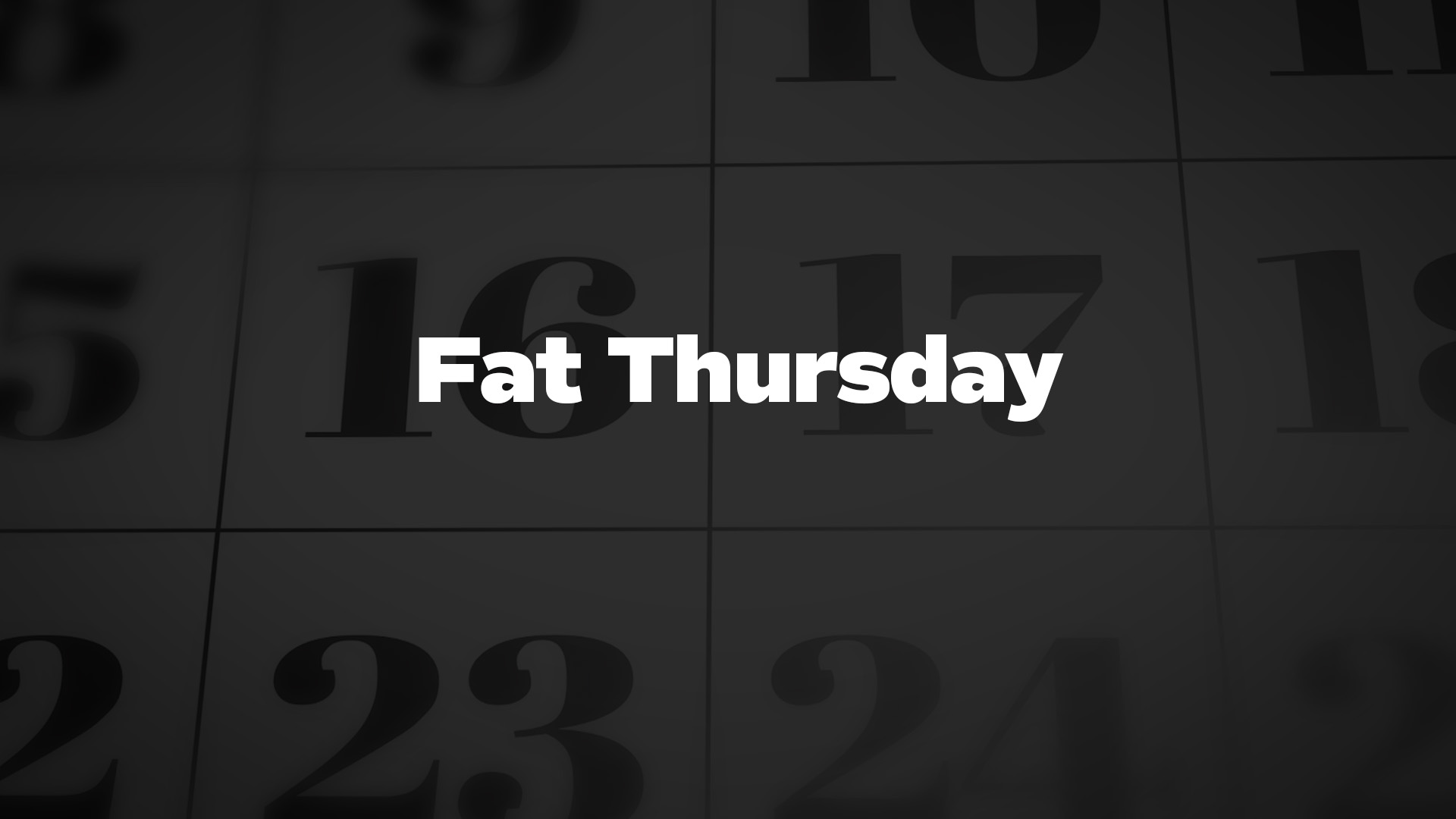 Title image for Fat Thursday