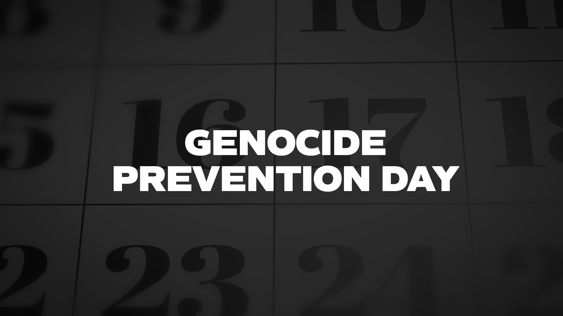 Title image for Genocide Prevention Day