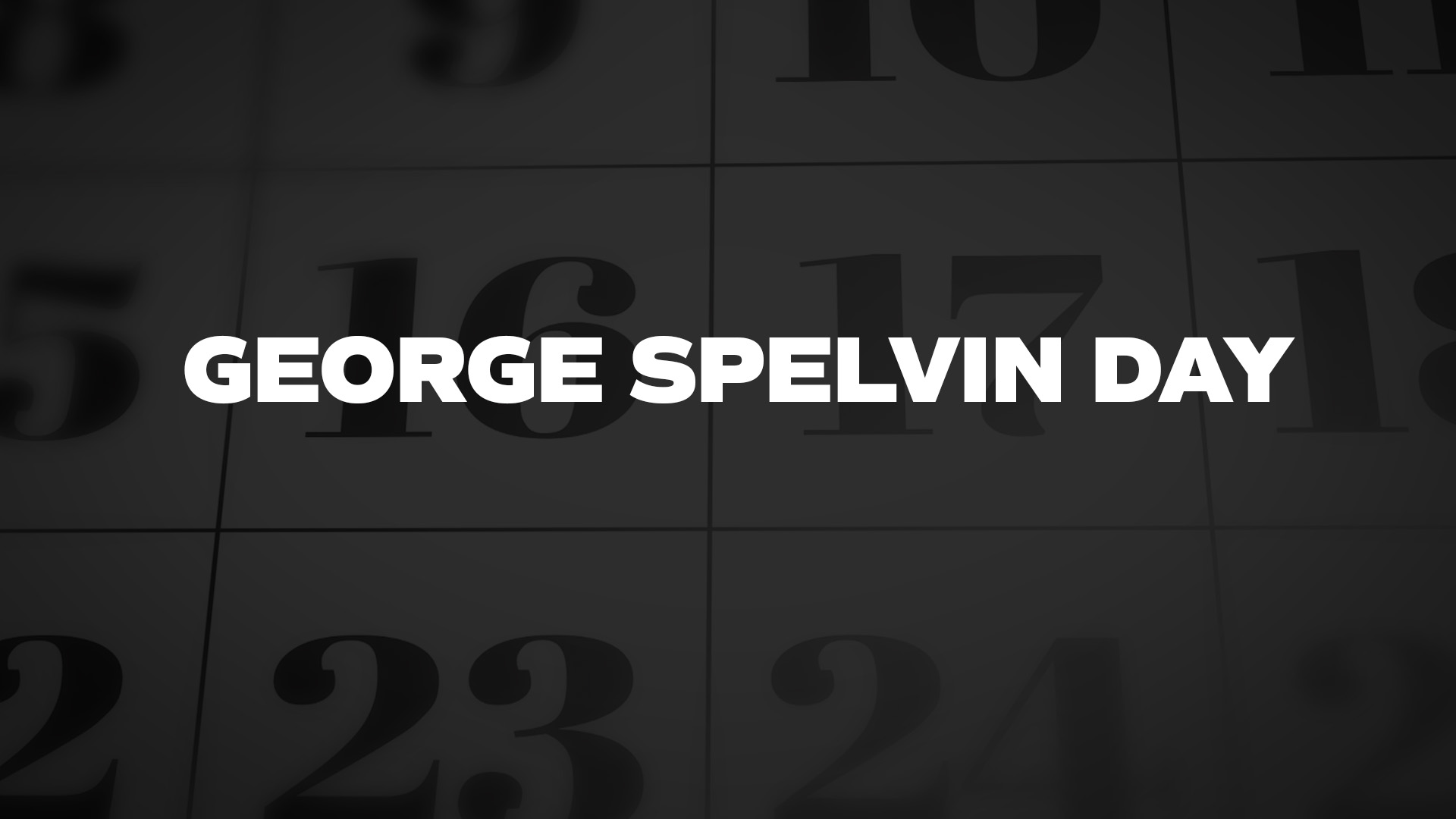 Title image for George Spelvin Day