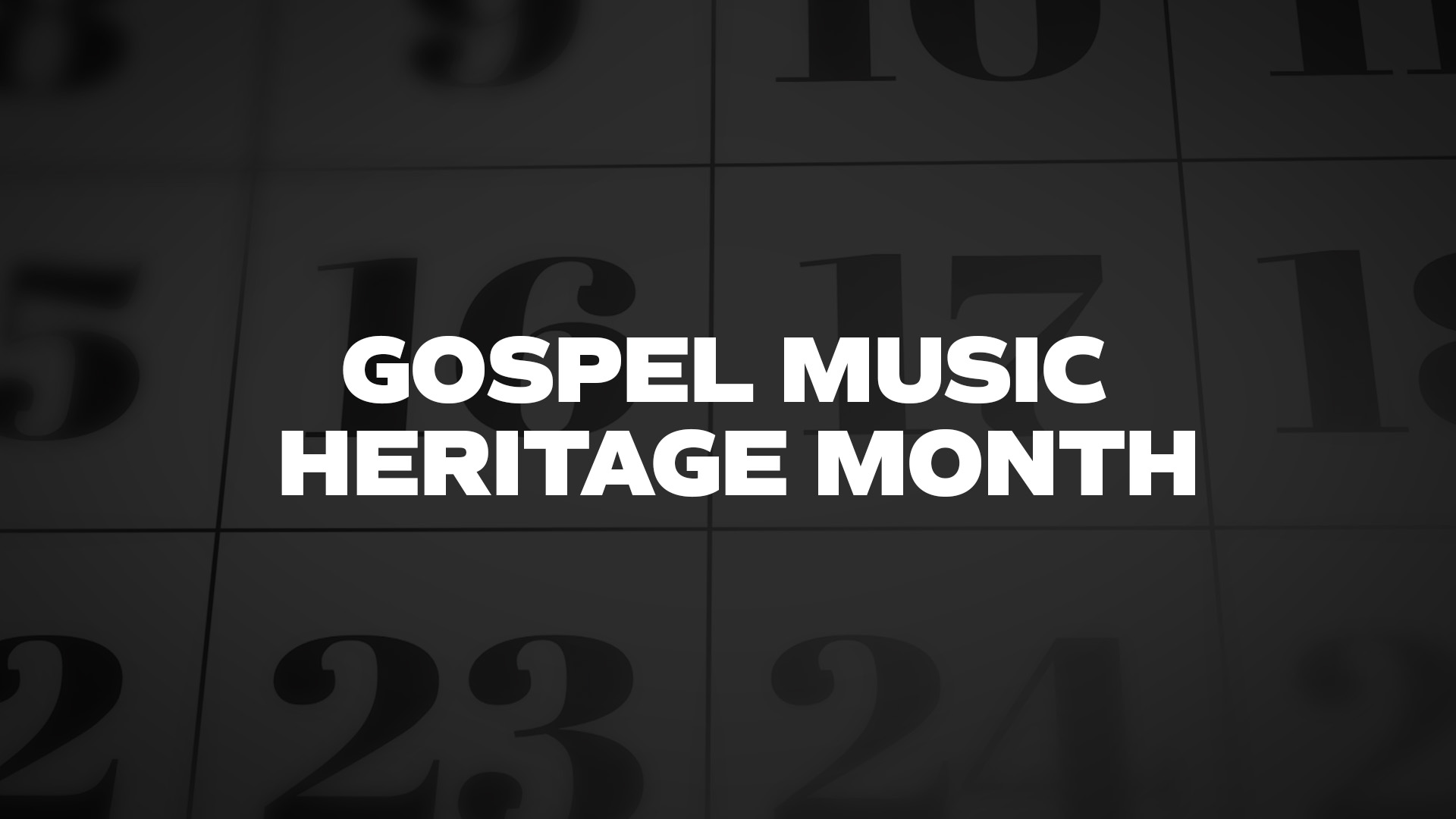Title image for Gospel Music Heritage Month