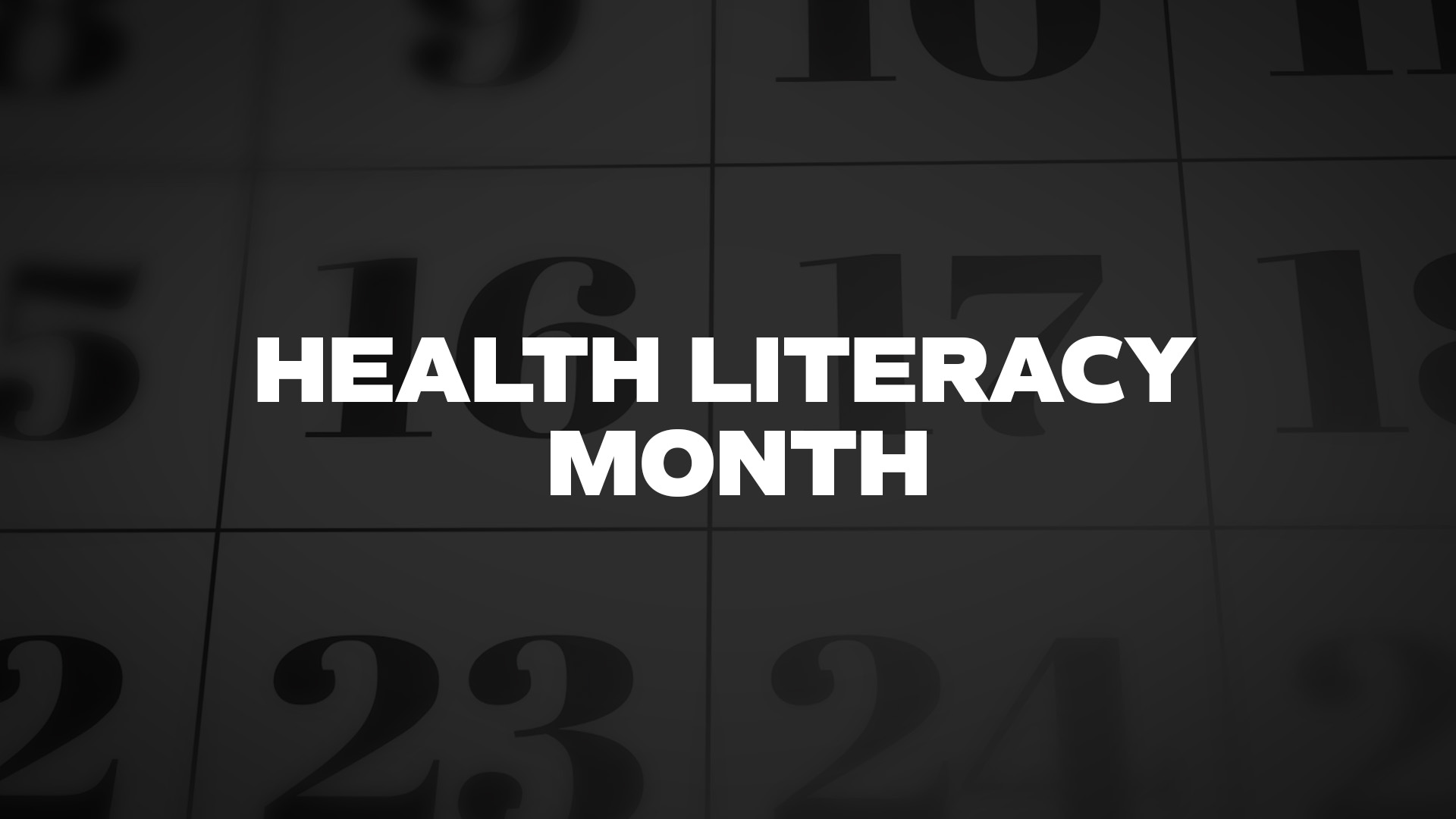 Title image for Health Literacy Month