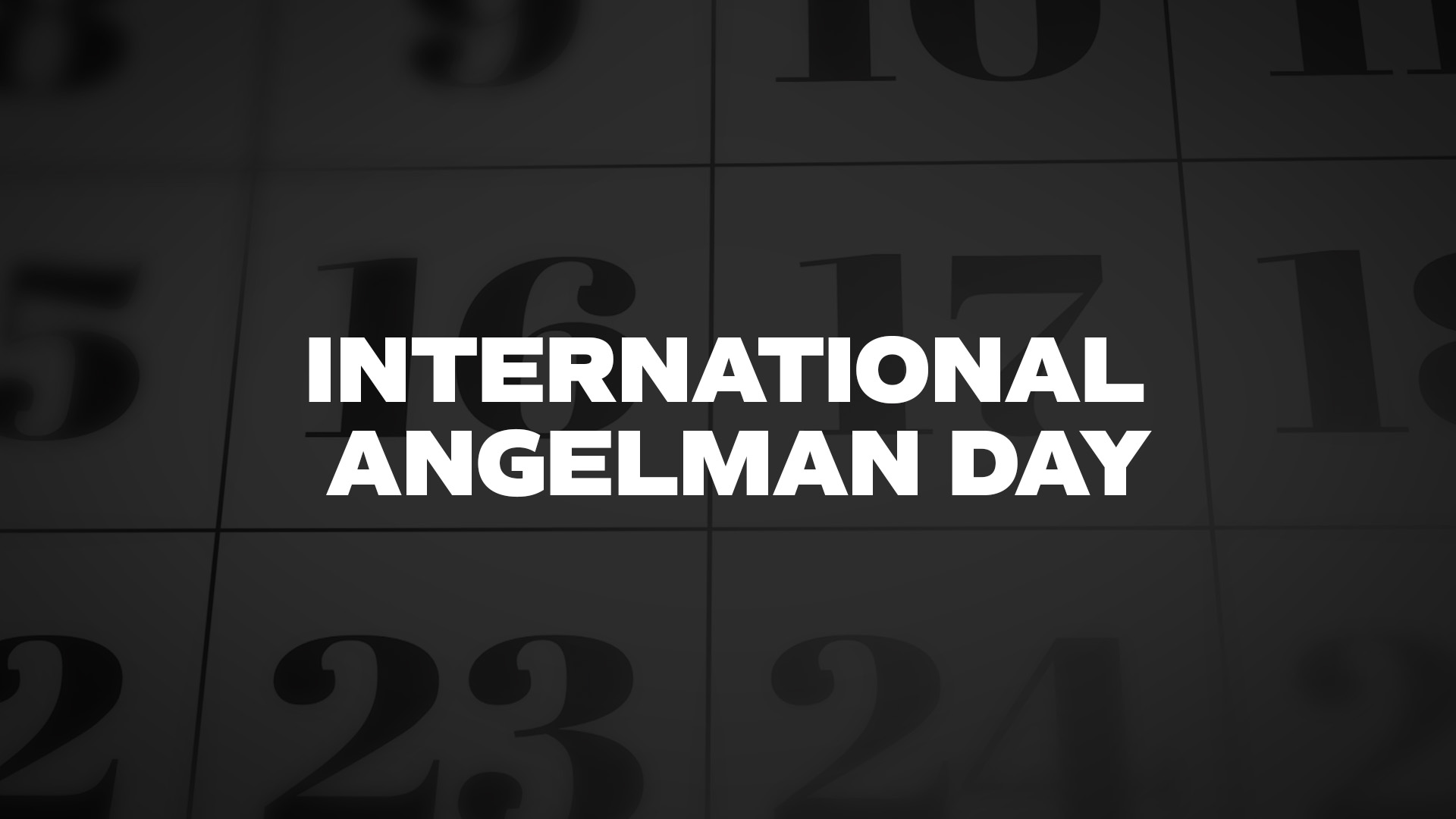 Title image for International Angelman Day