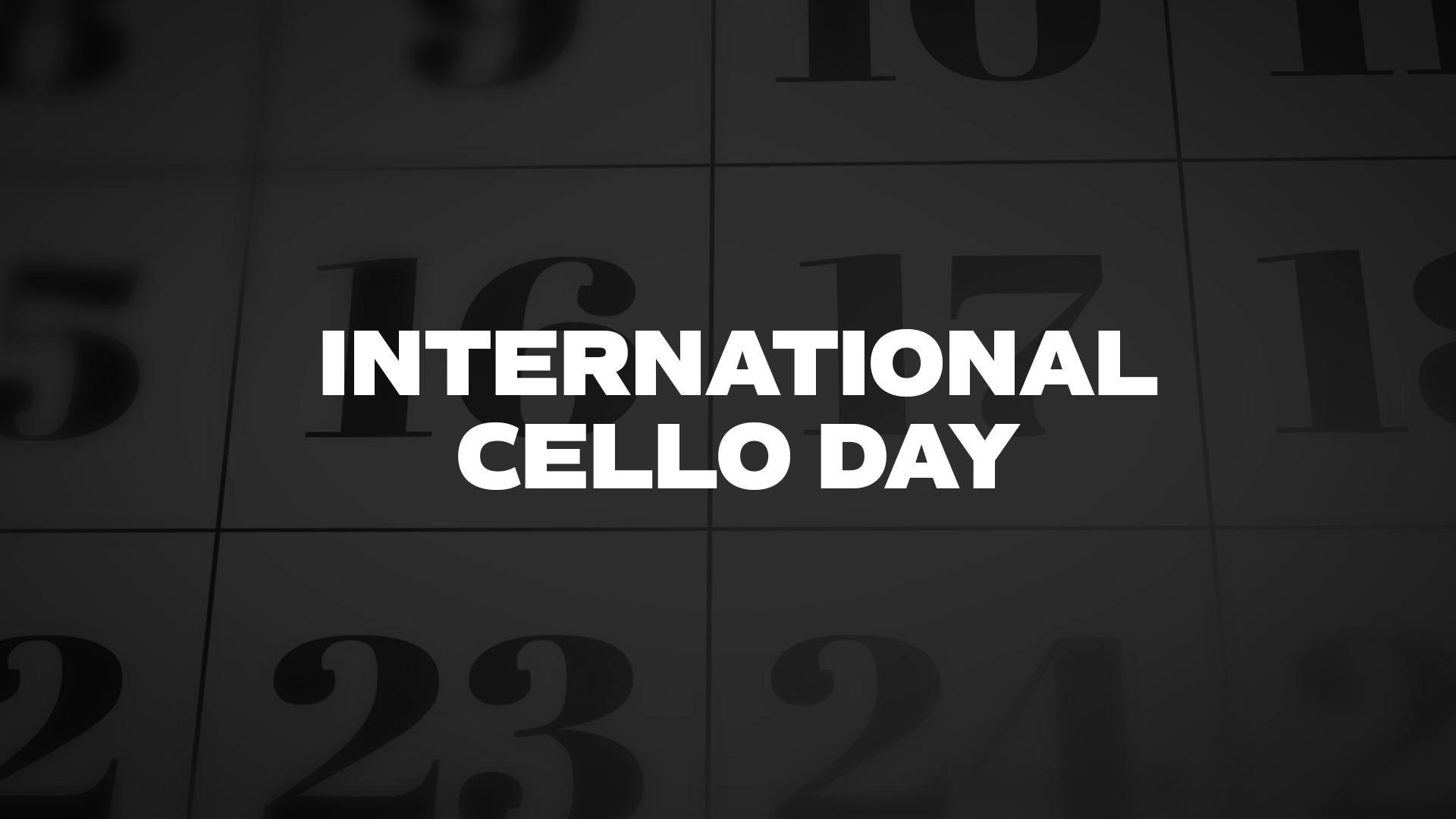 Title image for International Cello Day