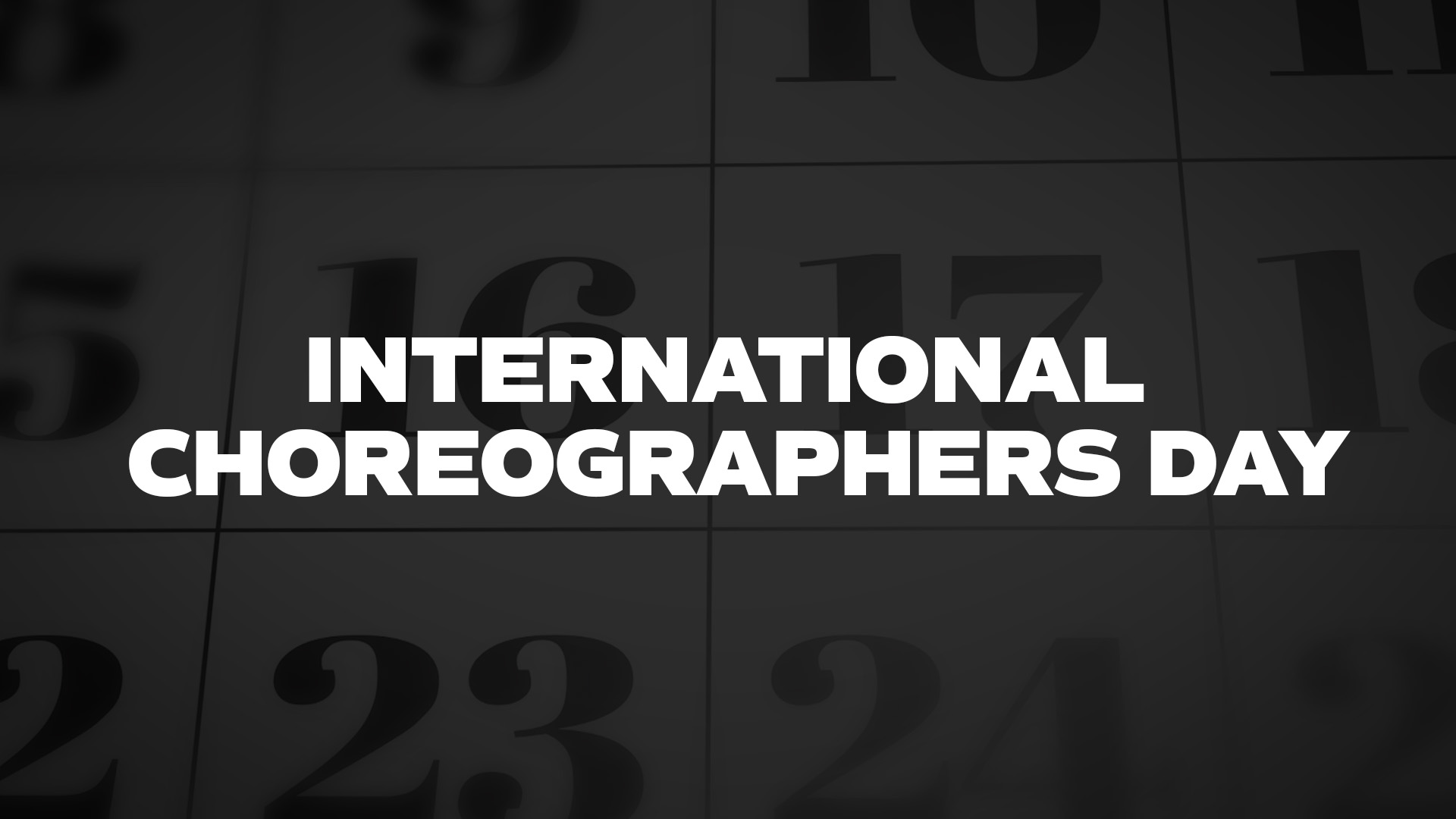 Title image for International Choreographers Day